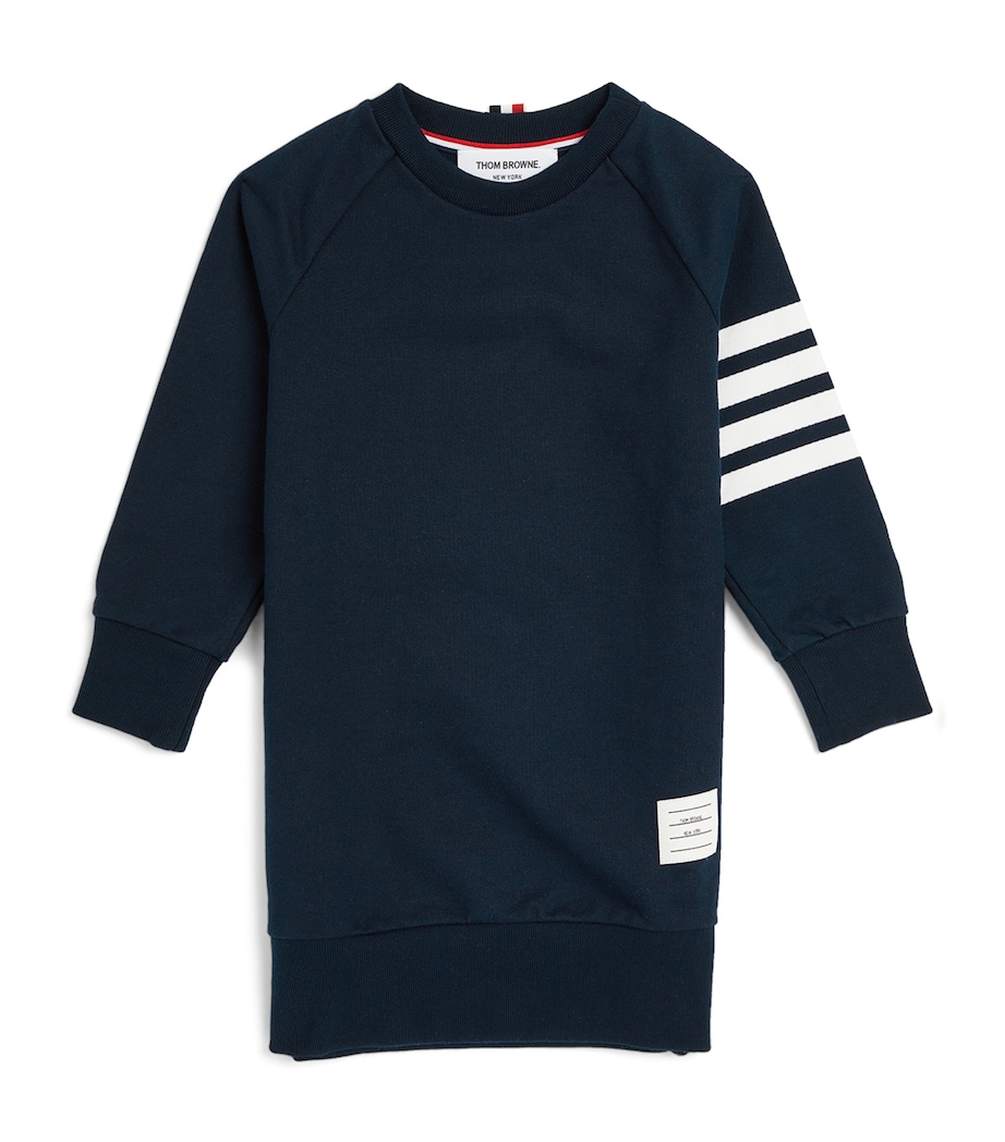 Thom Browne Kids 4-Bar Sweatshirt Dress (2-12 Years) Navy Image 1