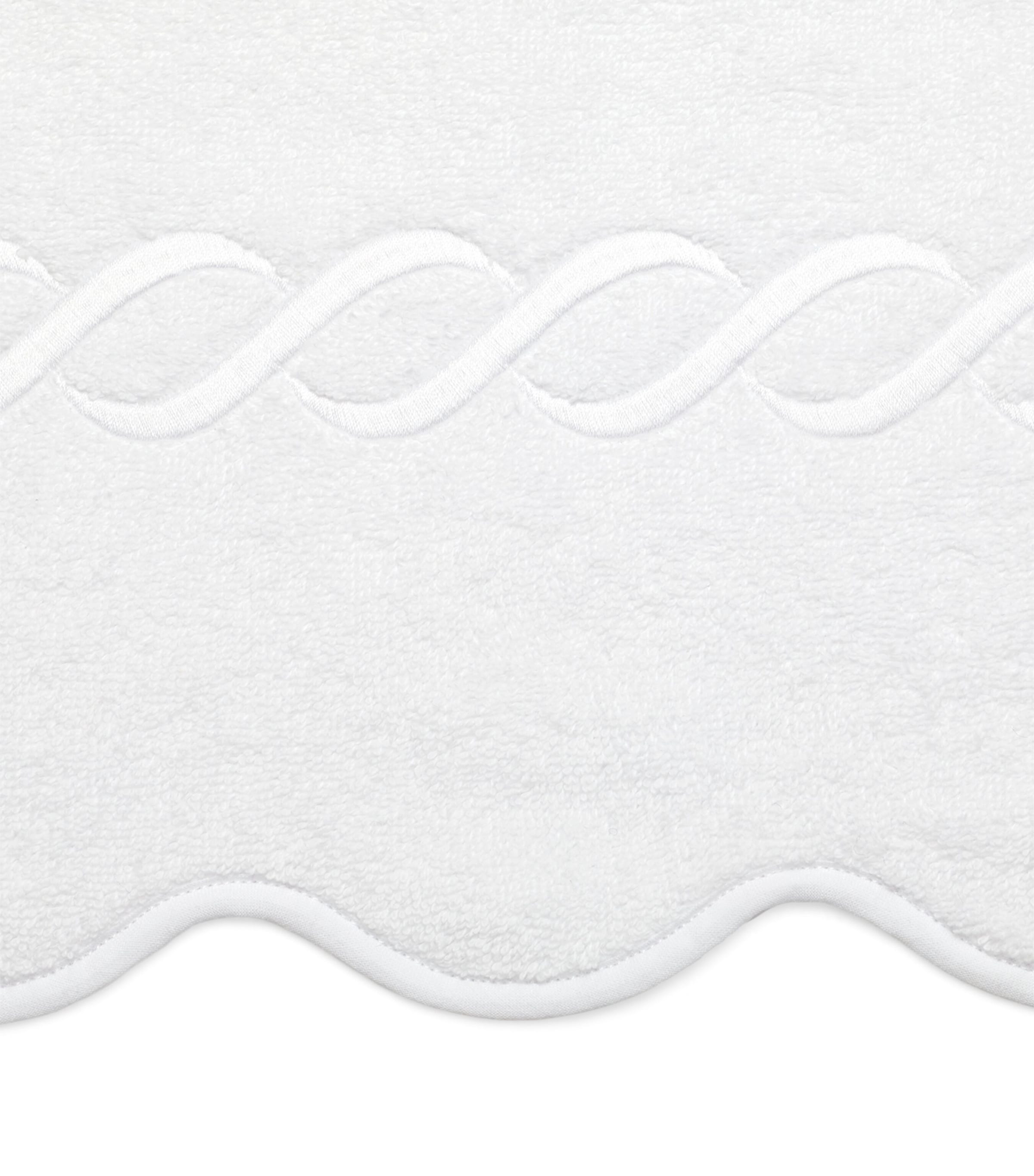 Cotton Treccia Bath Sheet (100cm x 180cm) WHITE/WHITE Image 3