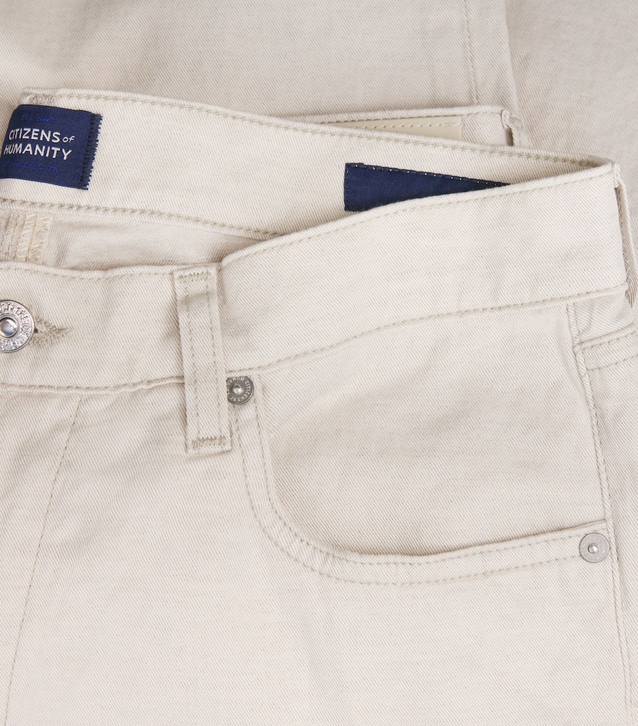 Citizens of Humanity Mens Cotton-Linen Elijah Straight Jeans Natural Image 6