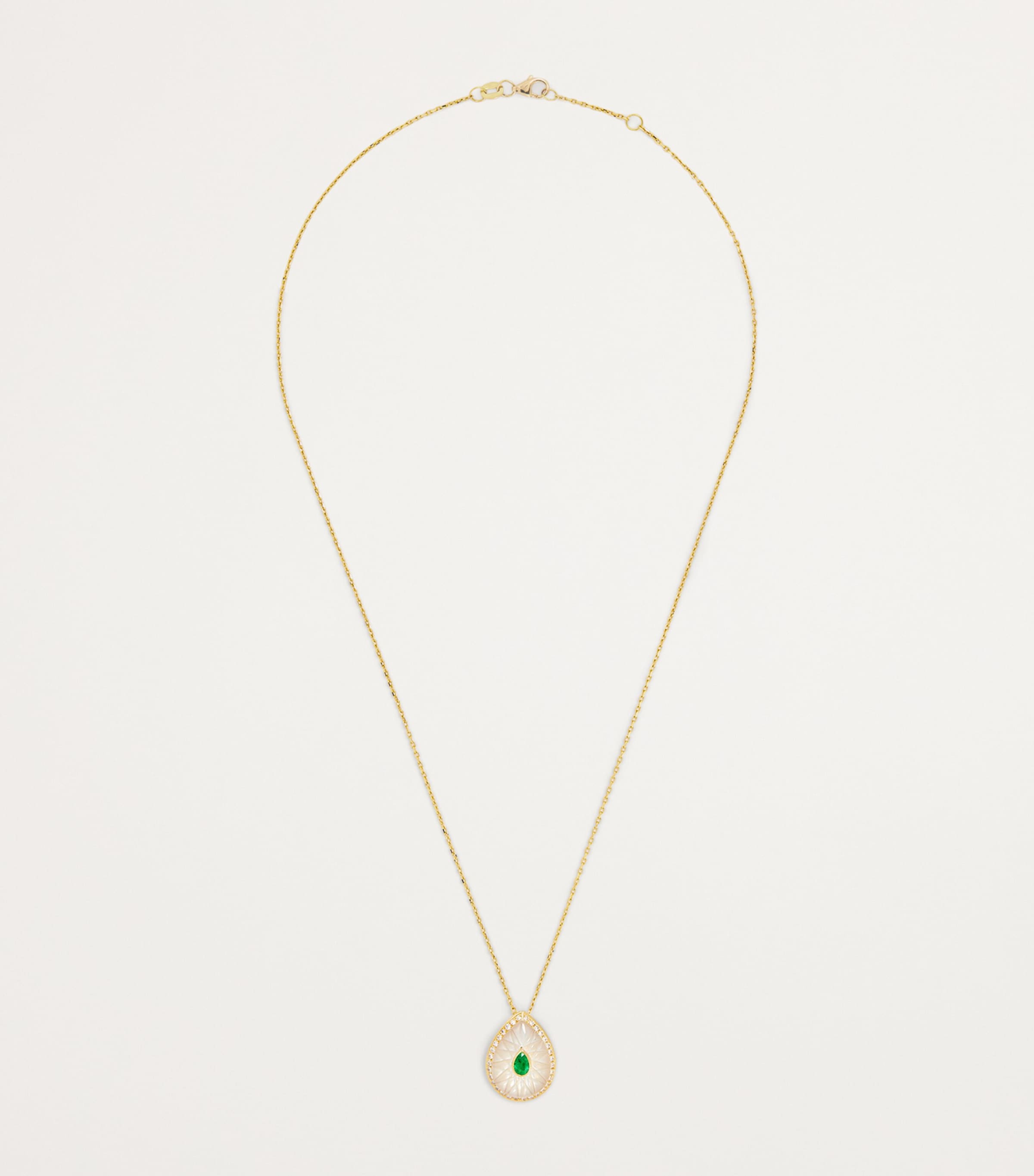 L'ATELIER NAWBAR Yellow Gold, Diamond and Emerald Bond Street Necklace Yellow Gold Image 3