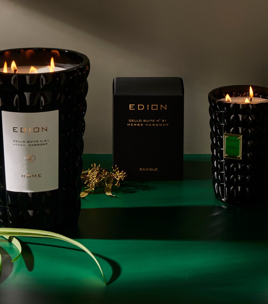 EDION Cello Suite No.21 Herbs Harmony Candle (500g) White Image 2