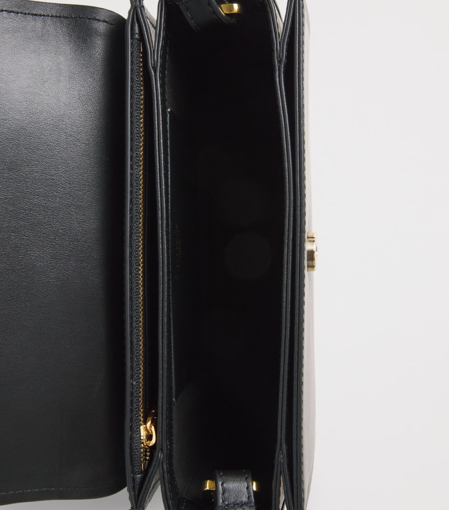 Harrods Leather Snaffle Cross-Body Bag Black Image 5
