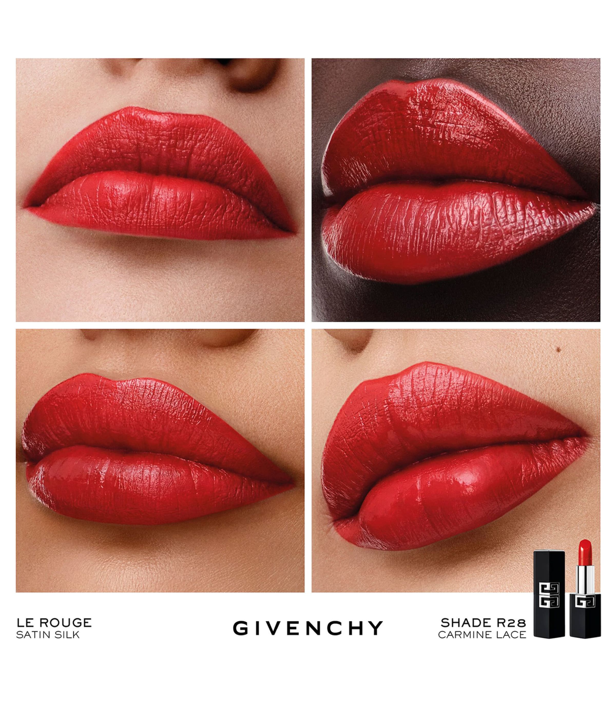 Givenchy Le Rouge Satin Silk High-Definition Lipstick Carmine Lace Image 2