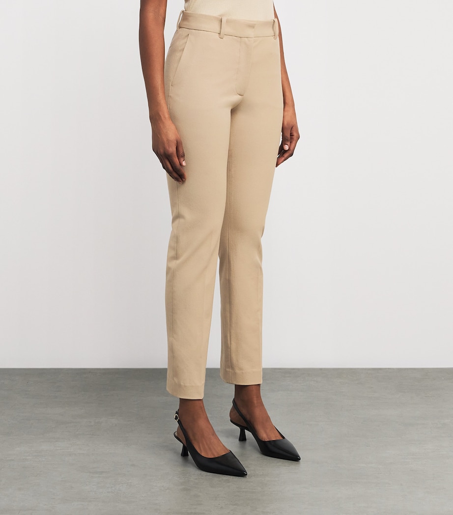 Joseph Womens Gabardine Coleman Slim Trousers Powder Image 3