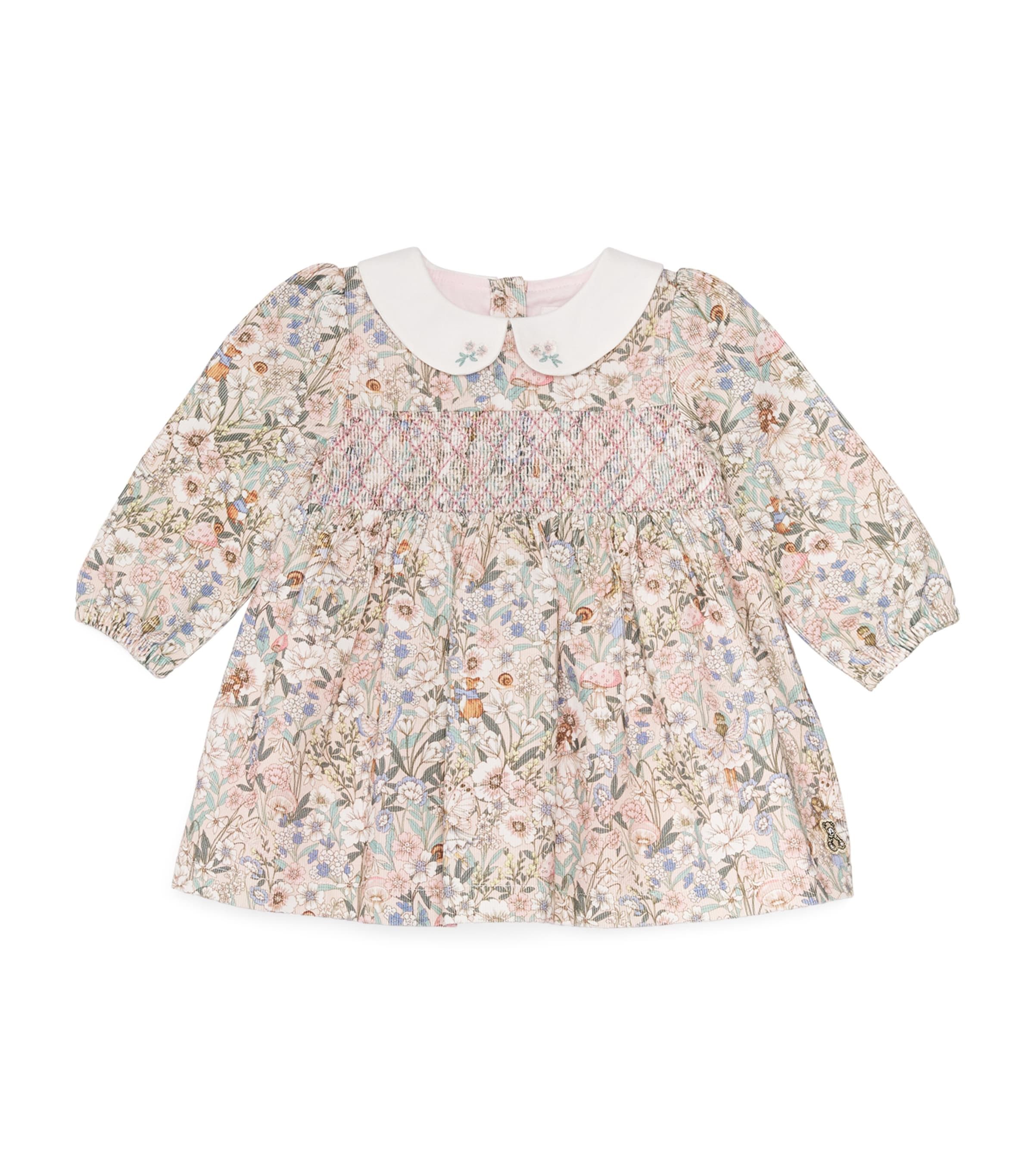 Harrods Floral Print Dress (0-18 Months) Pink Image 1