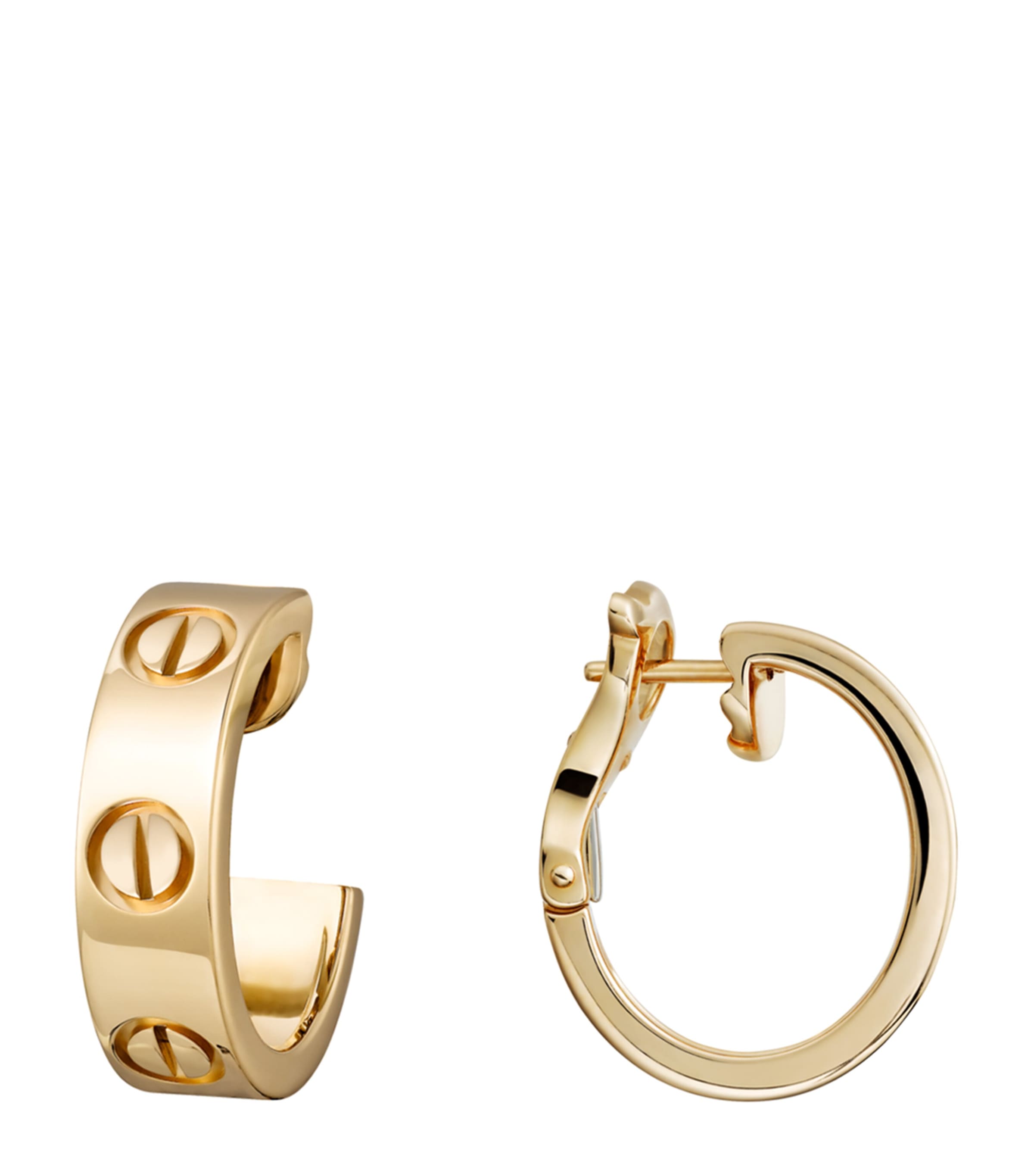 Yellow Gold LOVE Hoop Earrings YELLOW GOLD Image 3