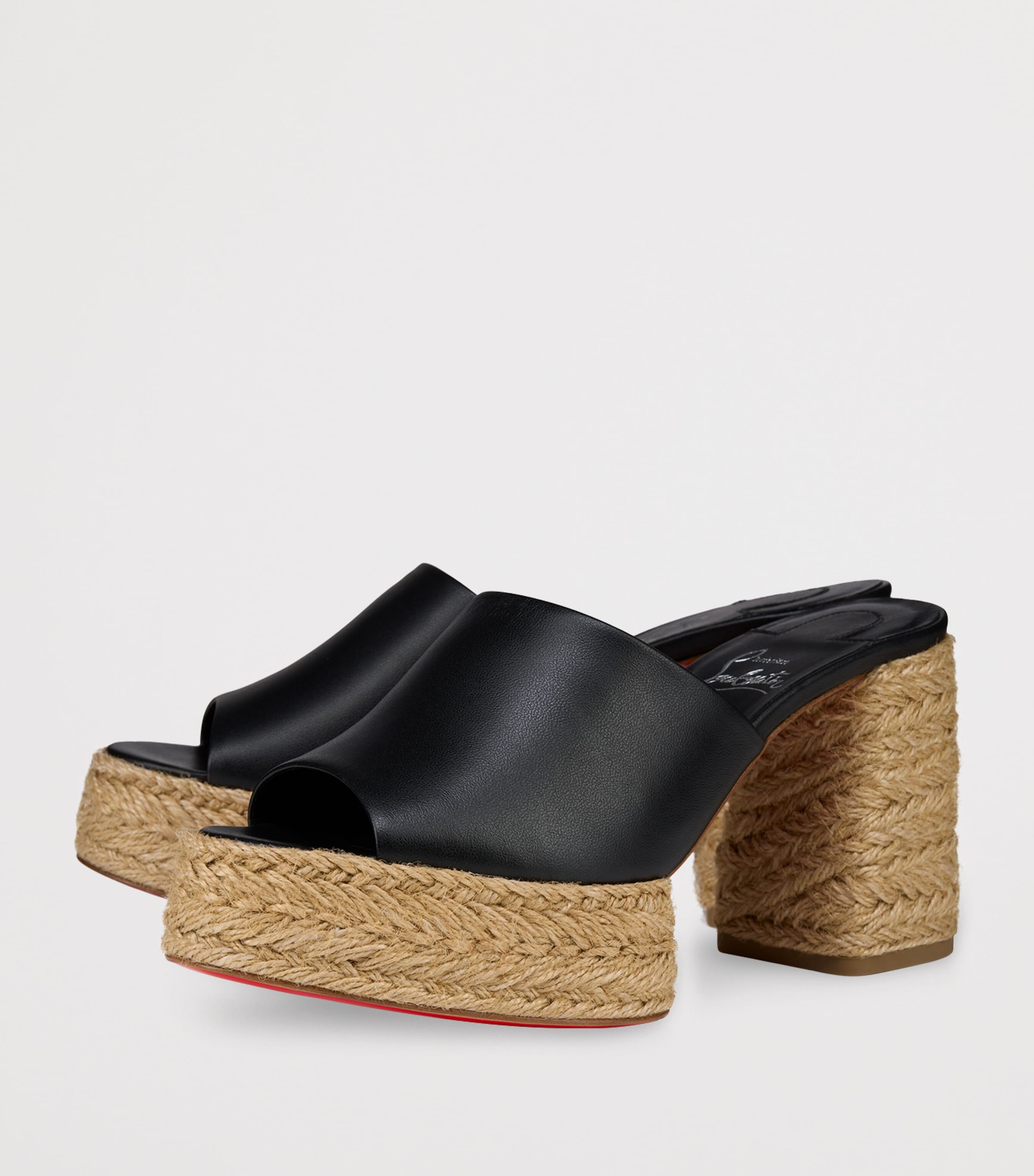 Calakala Leather Heeled Mules 85 B439 Image 3