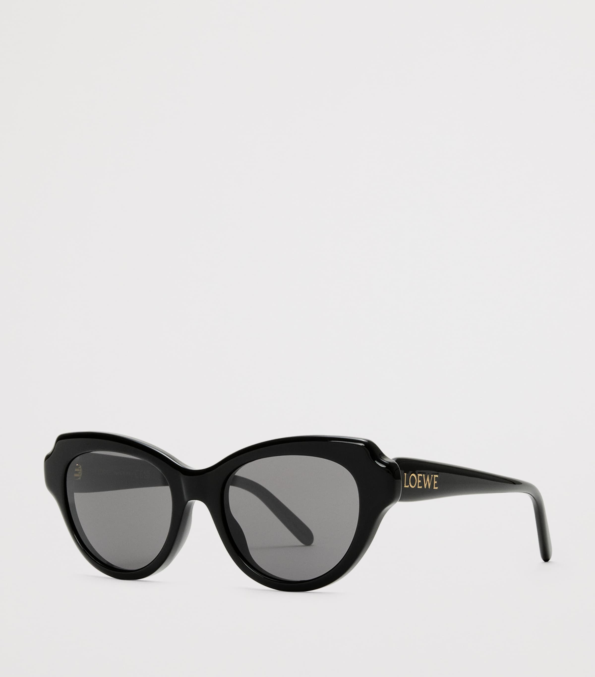 Acetate Swan Slim Sunglasses BLACK Image 2