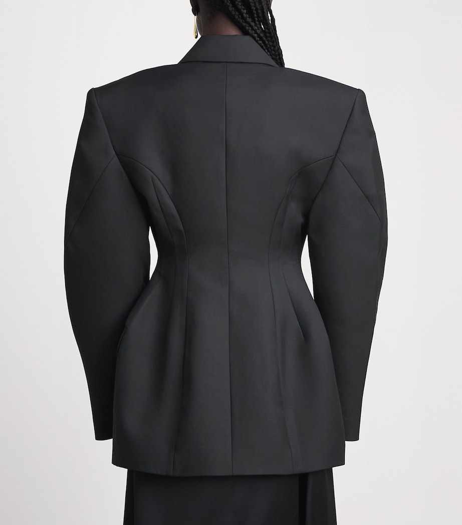 Source Unknown Womens Hourglass Martha Blazer Bk Image 5