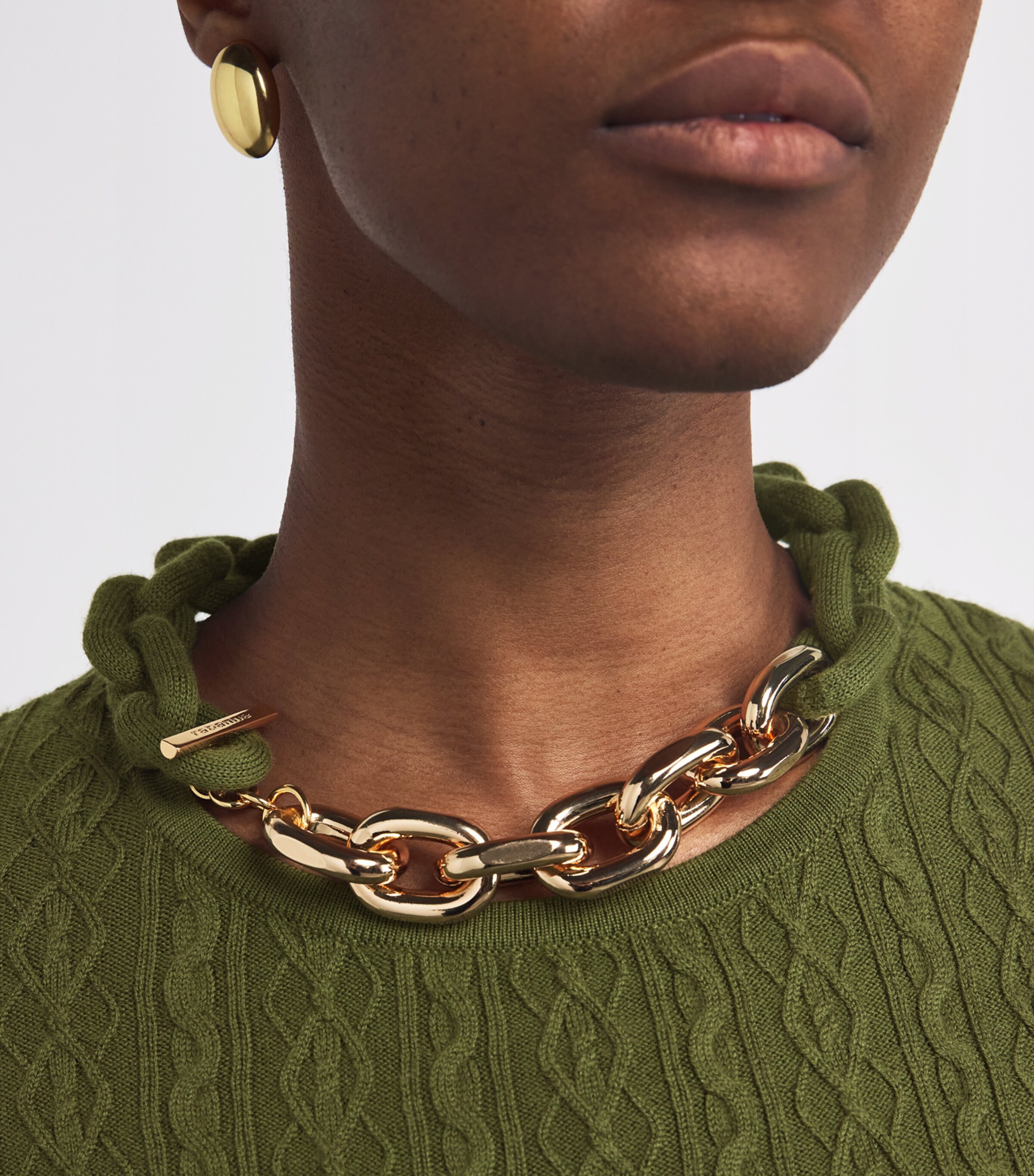 Wool-Blend Embellished Midi Dress P303 KAKI Image 4