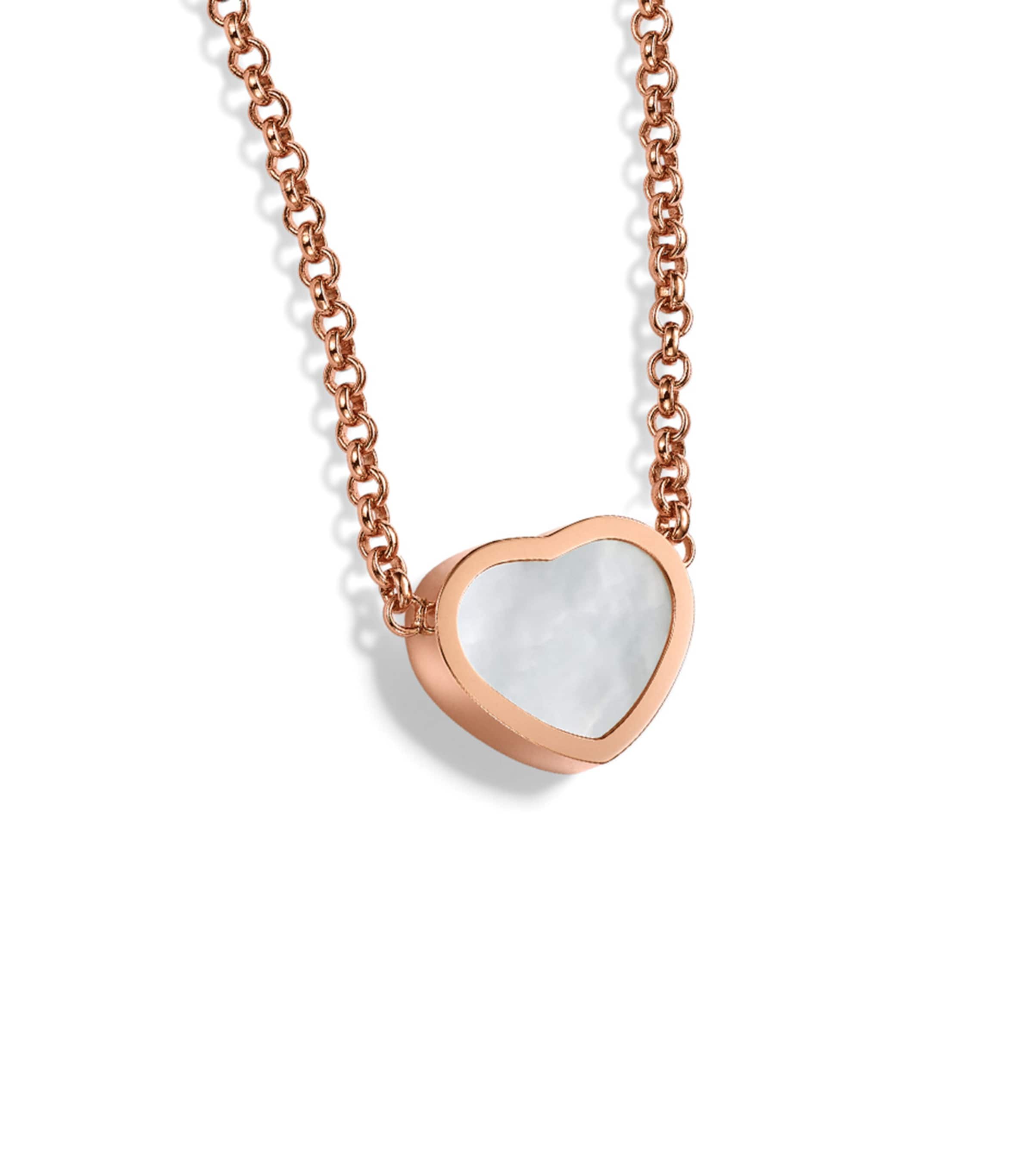 Rose Gold and Mother-of-Pearl My Happy Hearts Pendant Necklace 18K ROSE GOLD Image 4