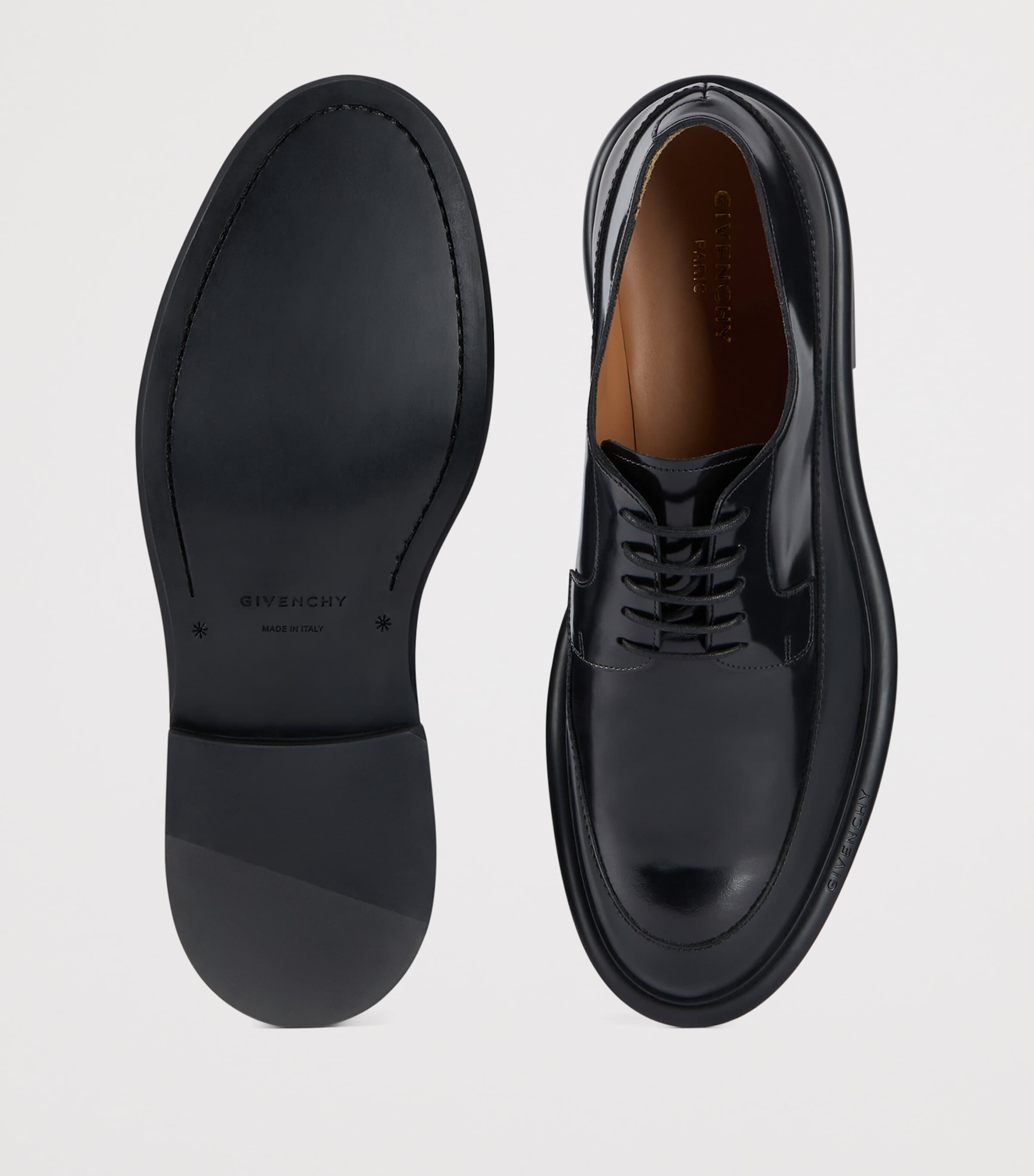 Leather Derby Shoes BLACK Image 4