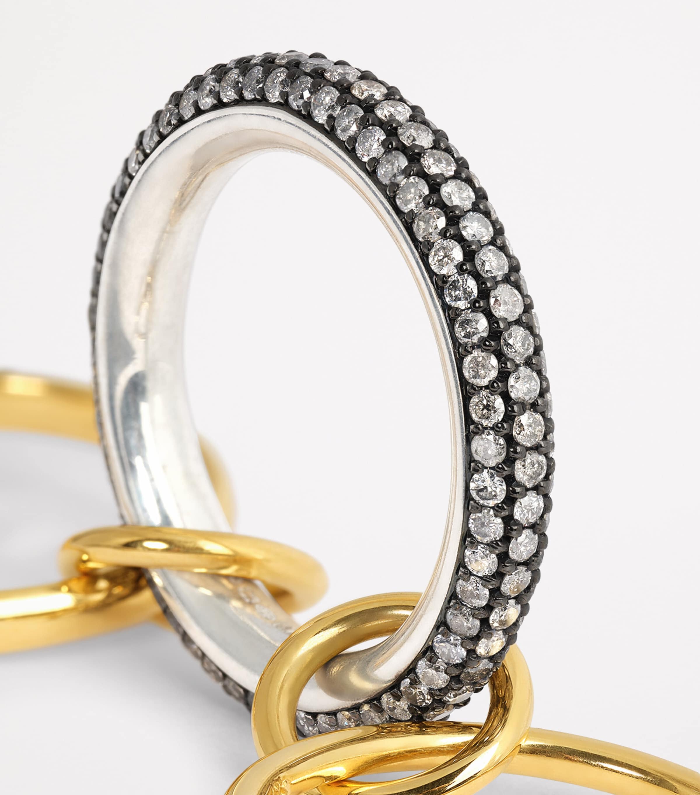 Yellow Gold, Sterling Silver and Diamond Vega Ring YELLOW GOLD Image 4