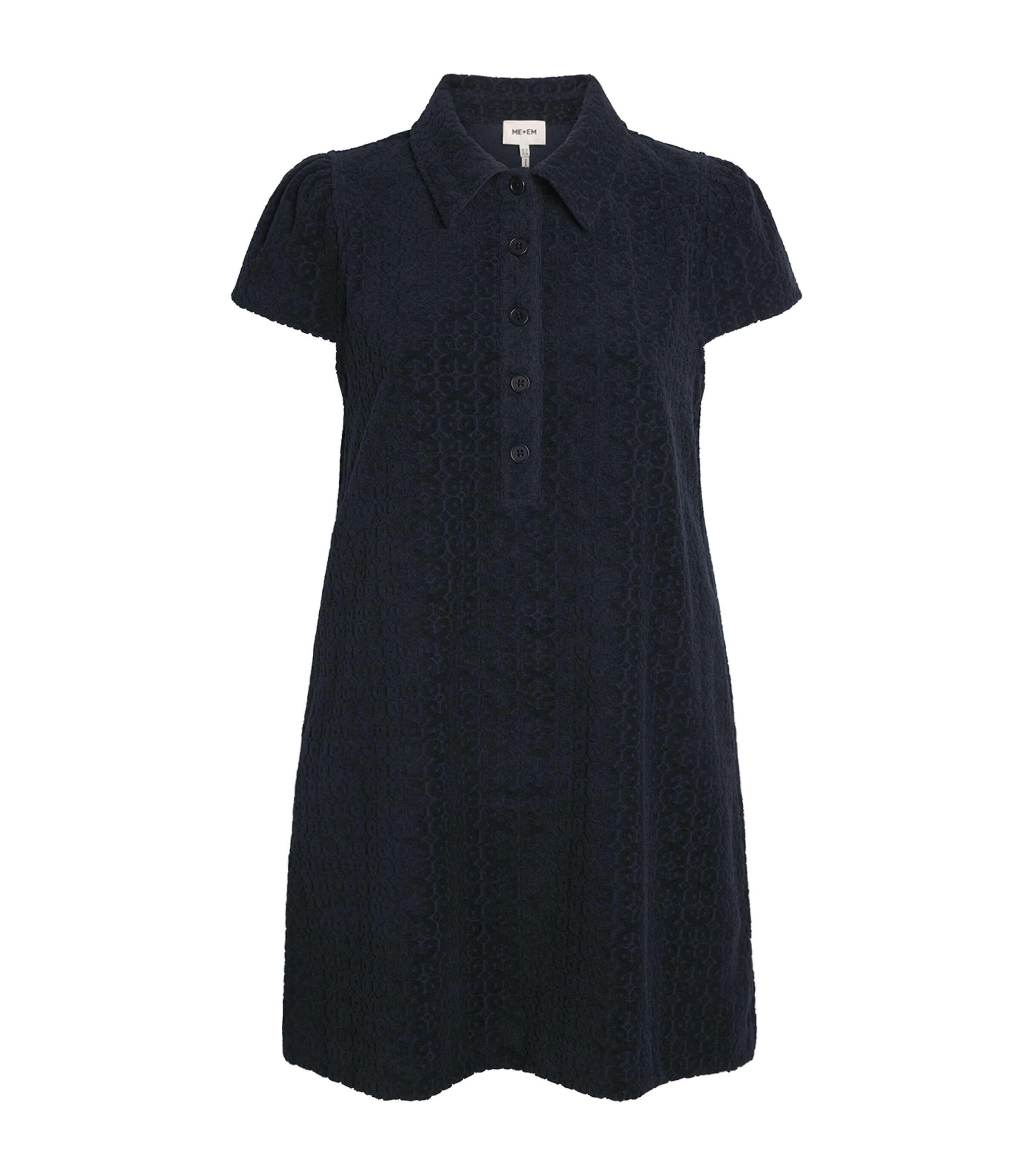 ME+EM Womens Jacquard Swing Mini Dress Navy Image 1