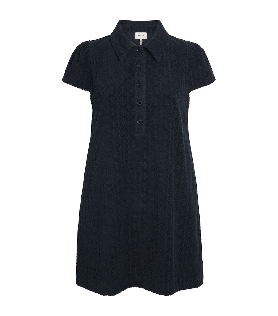 ME+EM Womens Jacquard Swing Mini Dress Navy Image 1