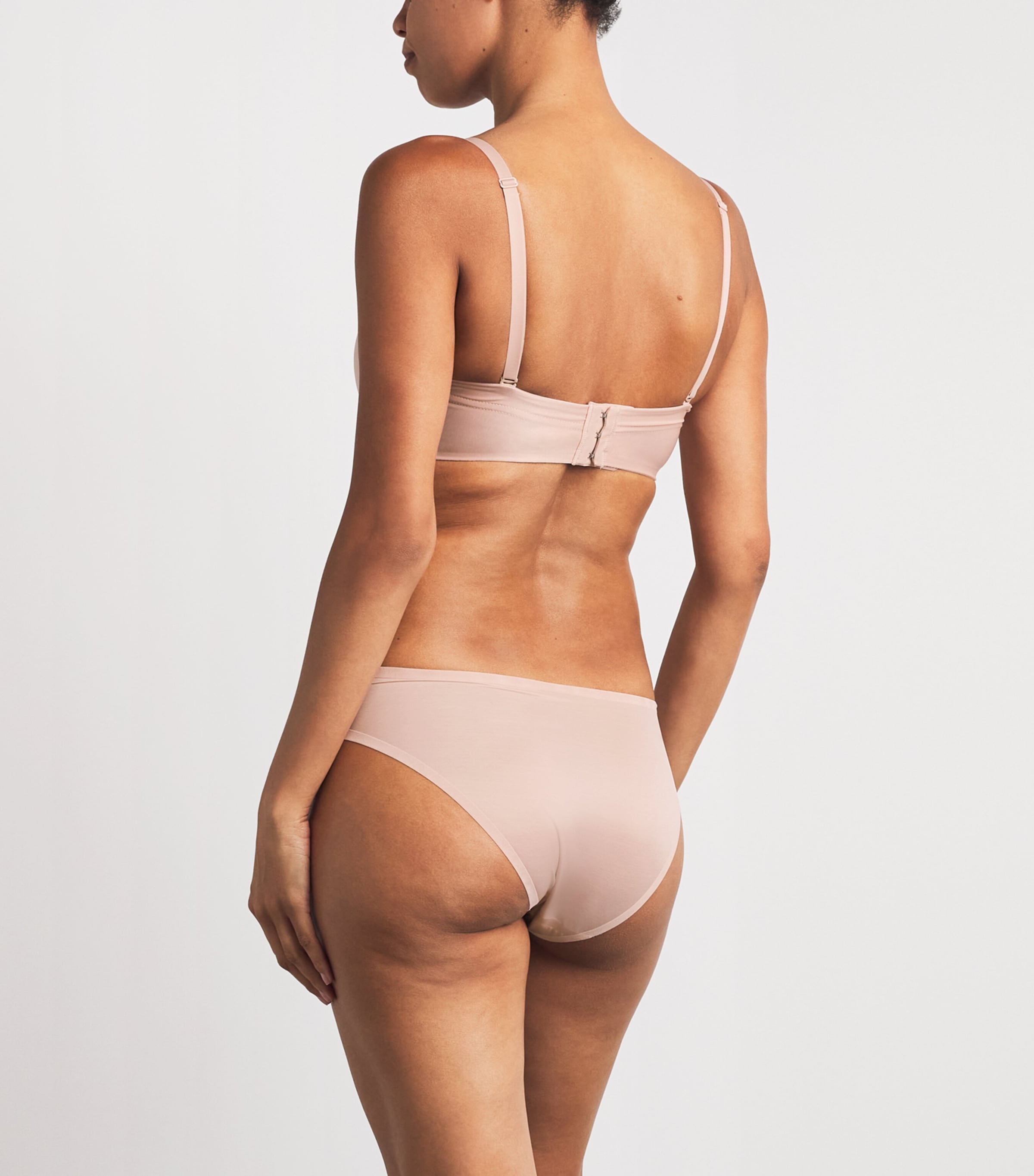 Wolford Womens Sheer Touch Tanga Briefs Rosepowder Image 3