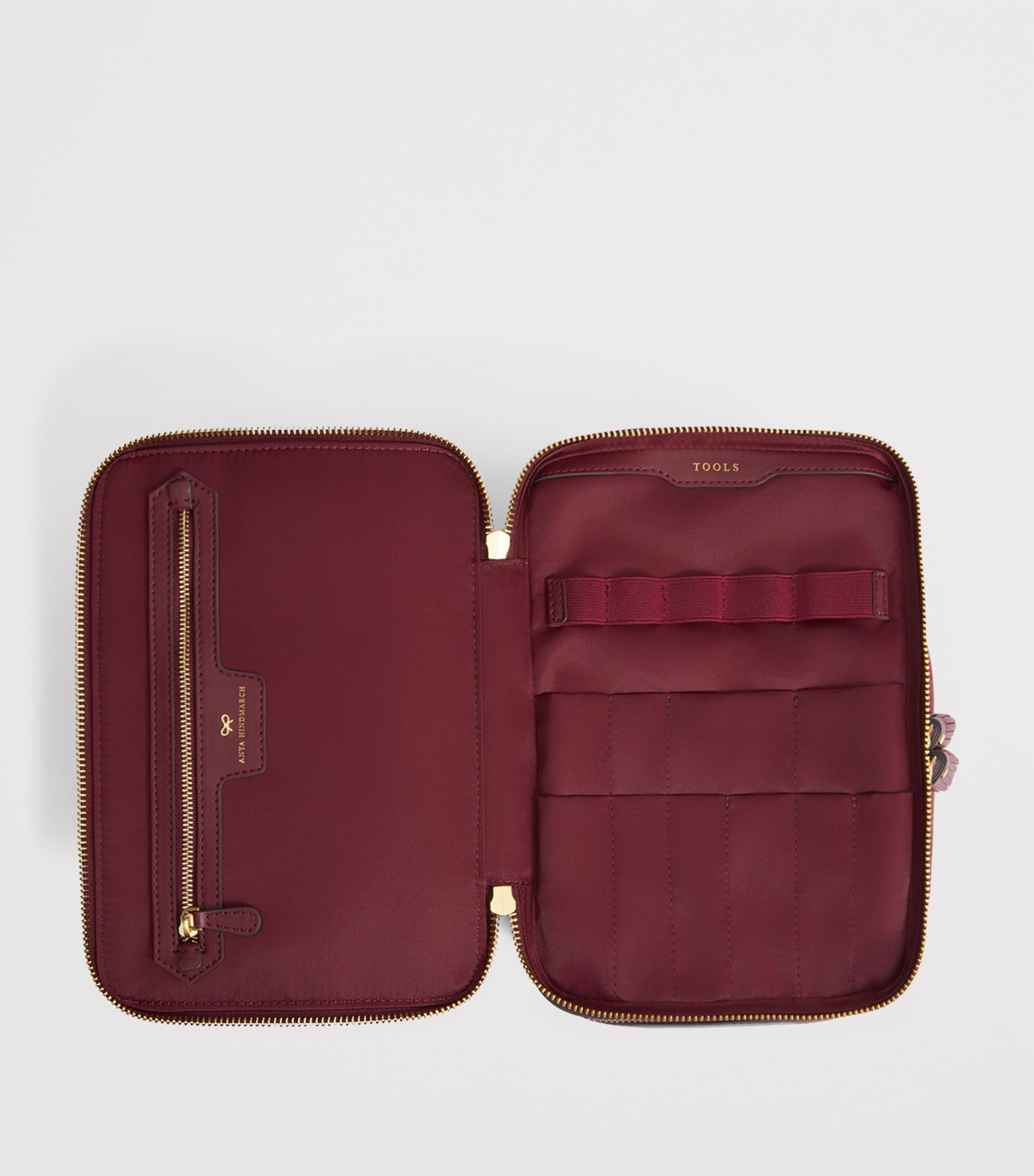 Jacquard Logo Vanity Kit Bag MEDIUM RED Image 5