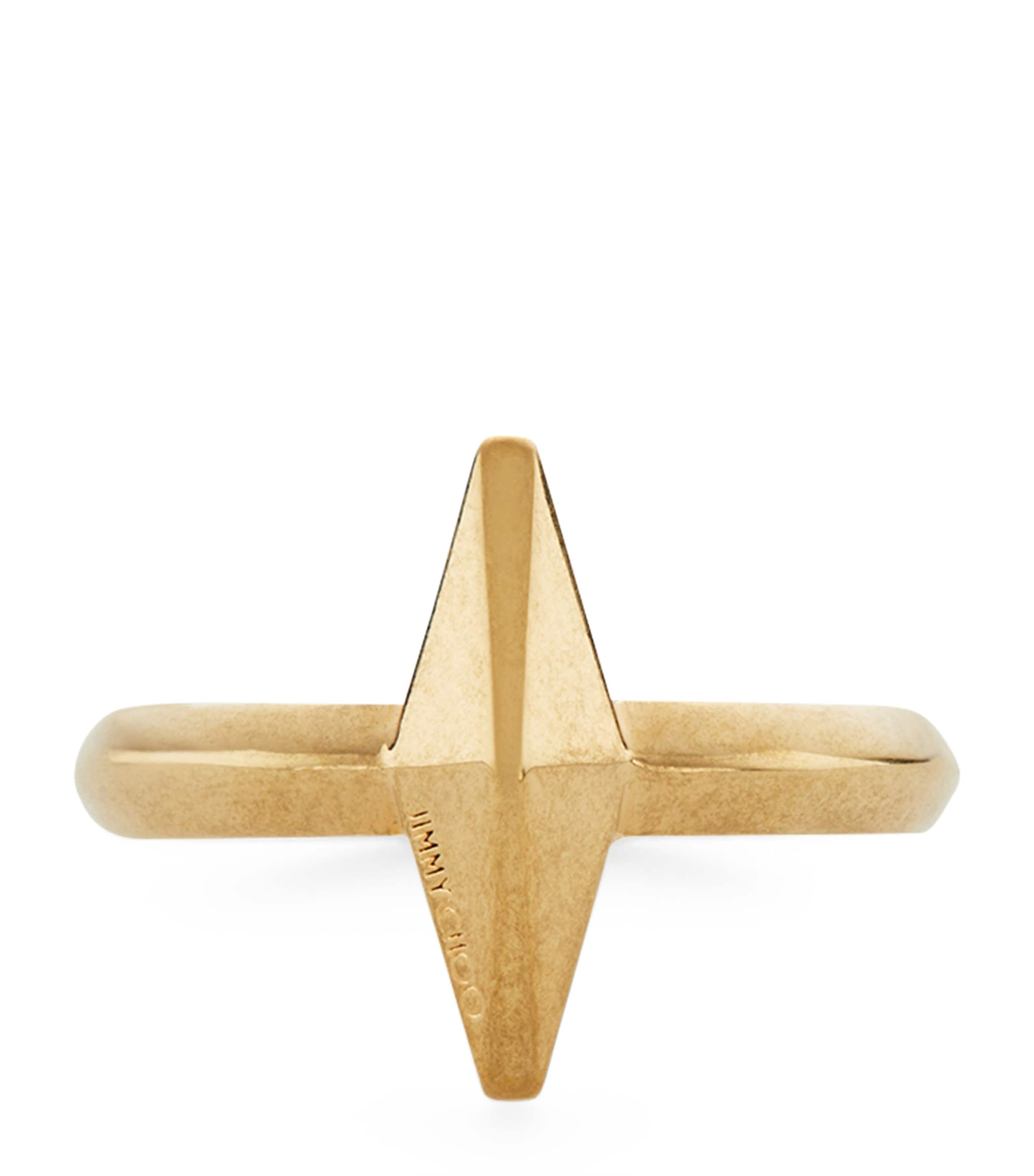 Jimmy Choo Diamond Ring In Gold