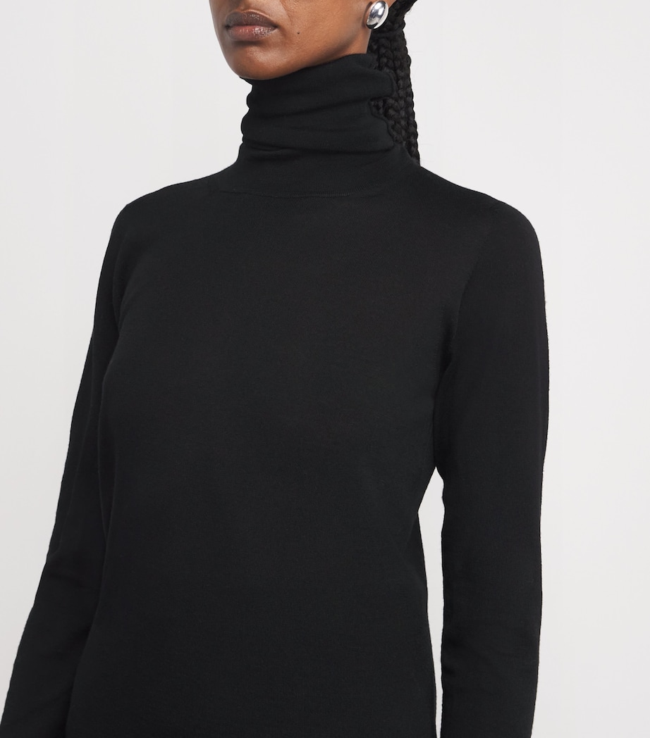 Virgin Wool Turtleneck Sweater BLACK Image 6