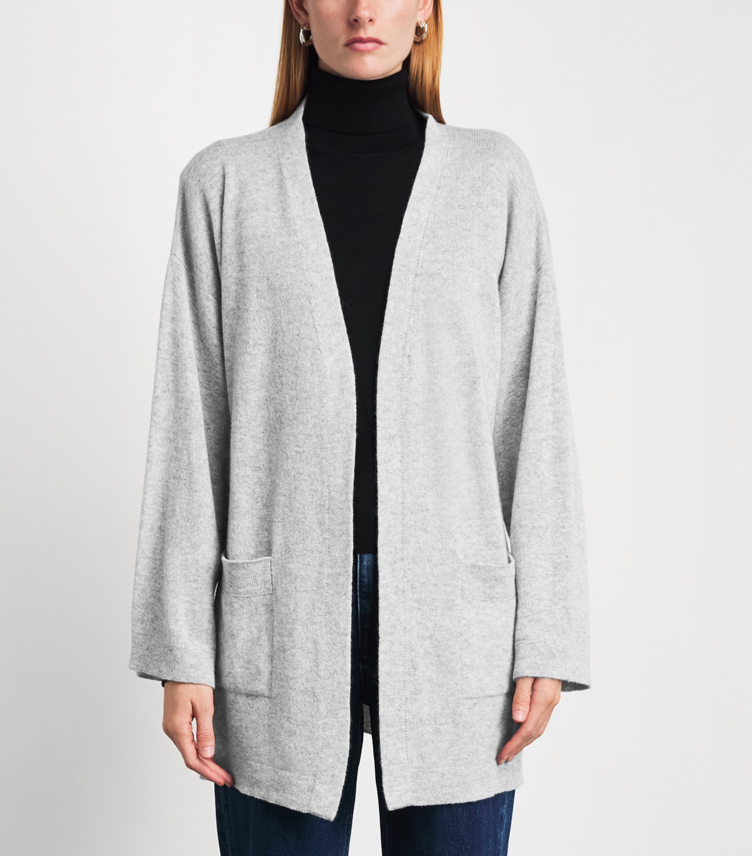 Johnstons Of Elgin Womens Cashmere Long Cardigan Pearl Image 4