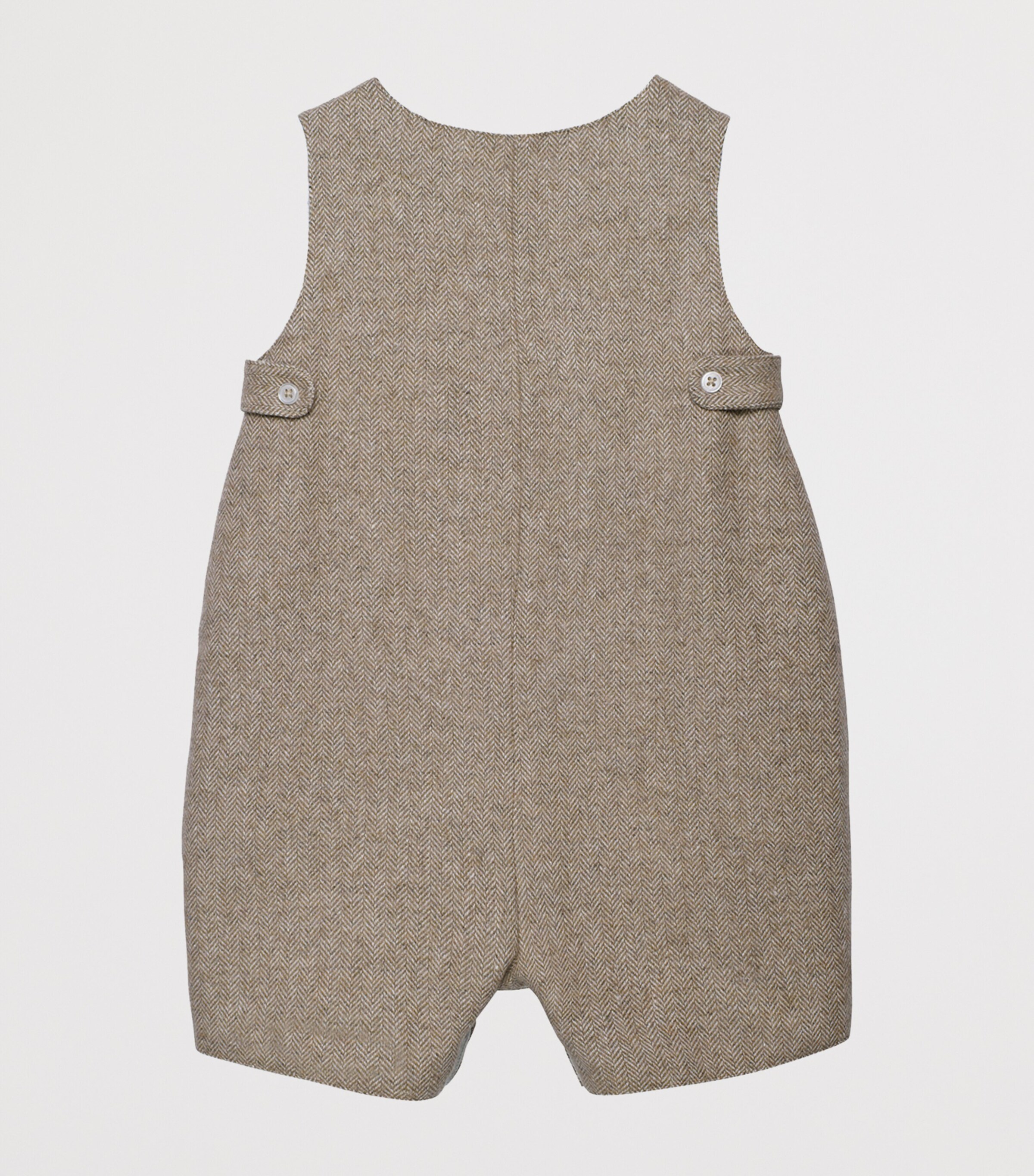 Guardsman Archie Romper (0-36 Months) BROWN HERRINGBONE Image 2
