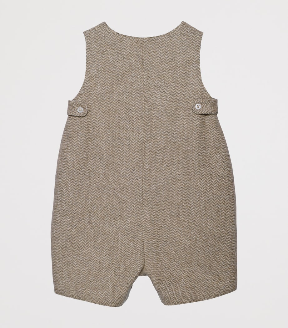 Guardsman Archie Romper (0-36 Months) BROWN HERRINGBONE Image 2