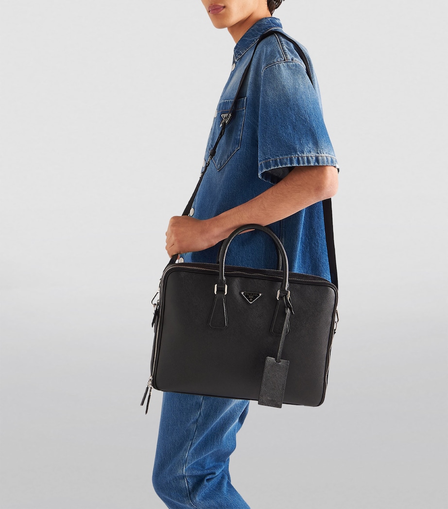 Saffiano Leather Briefcase F0002 Image 6