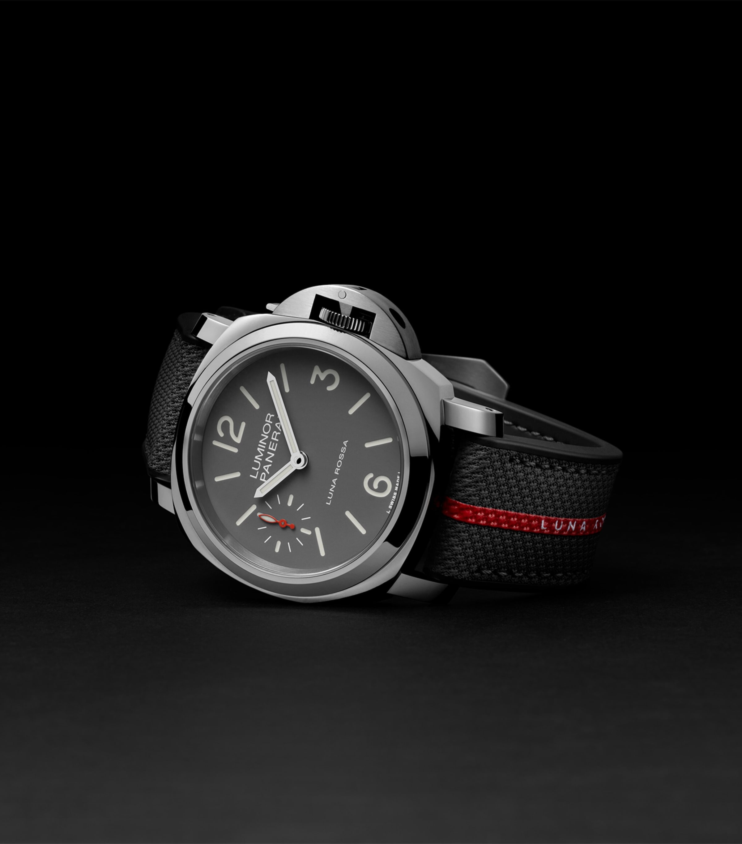 Stainless Steel Luminor Tre Giorni Luna Rossa Watch 44mm GREY Image 6