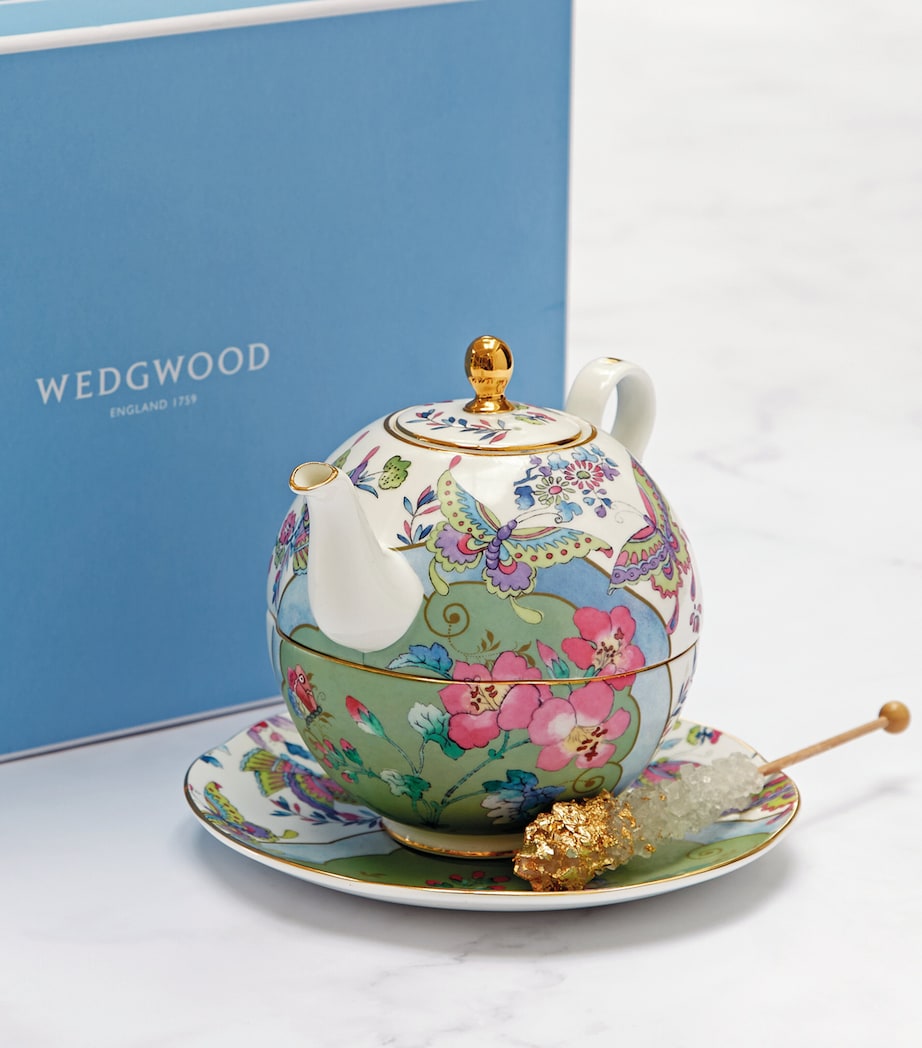 Bone China Butterfly Bloom Tea For One Teapot Set MULTI Image 7