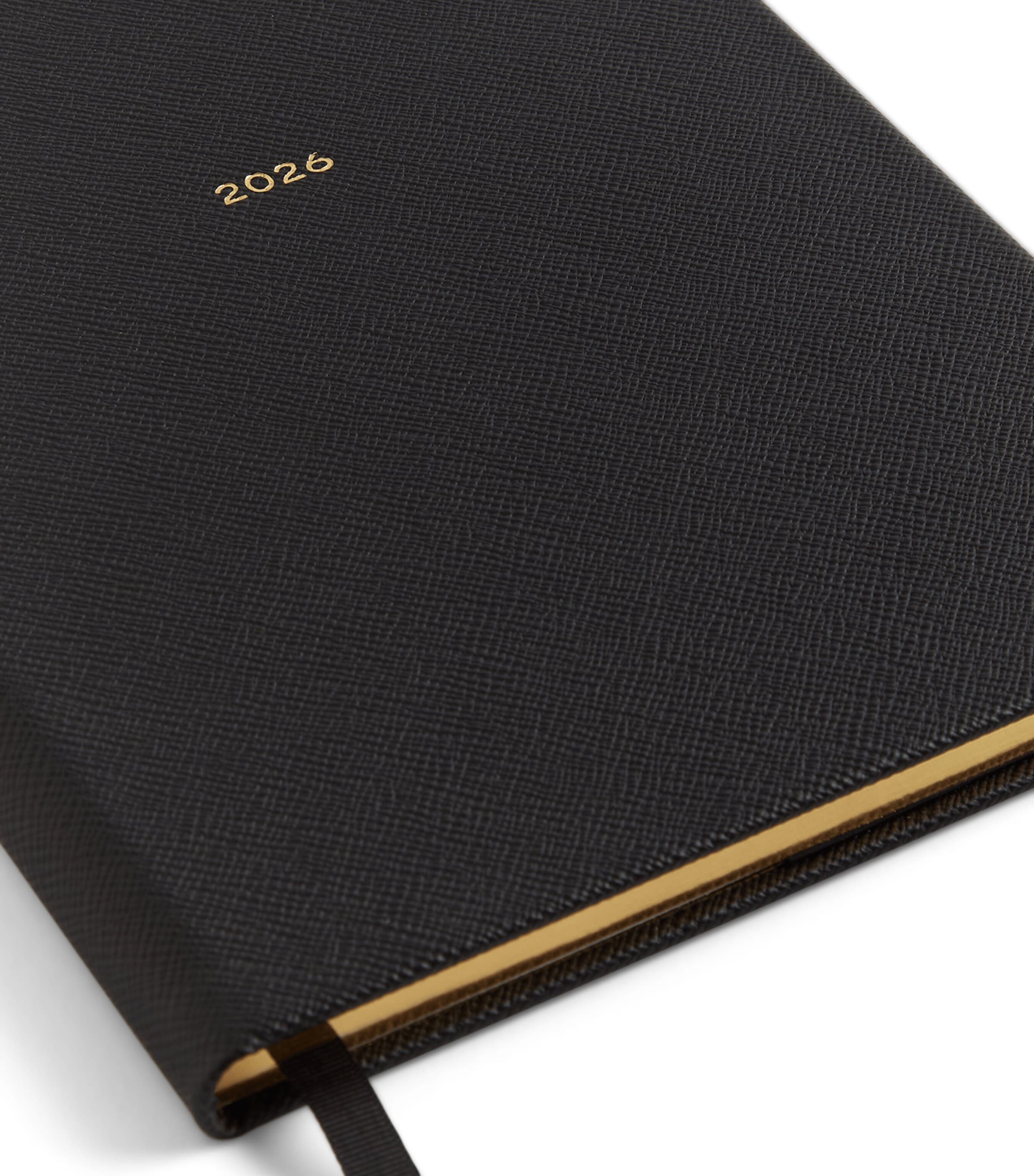 Panama Leather Kings Desk Diary BLACK Image 5