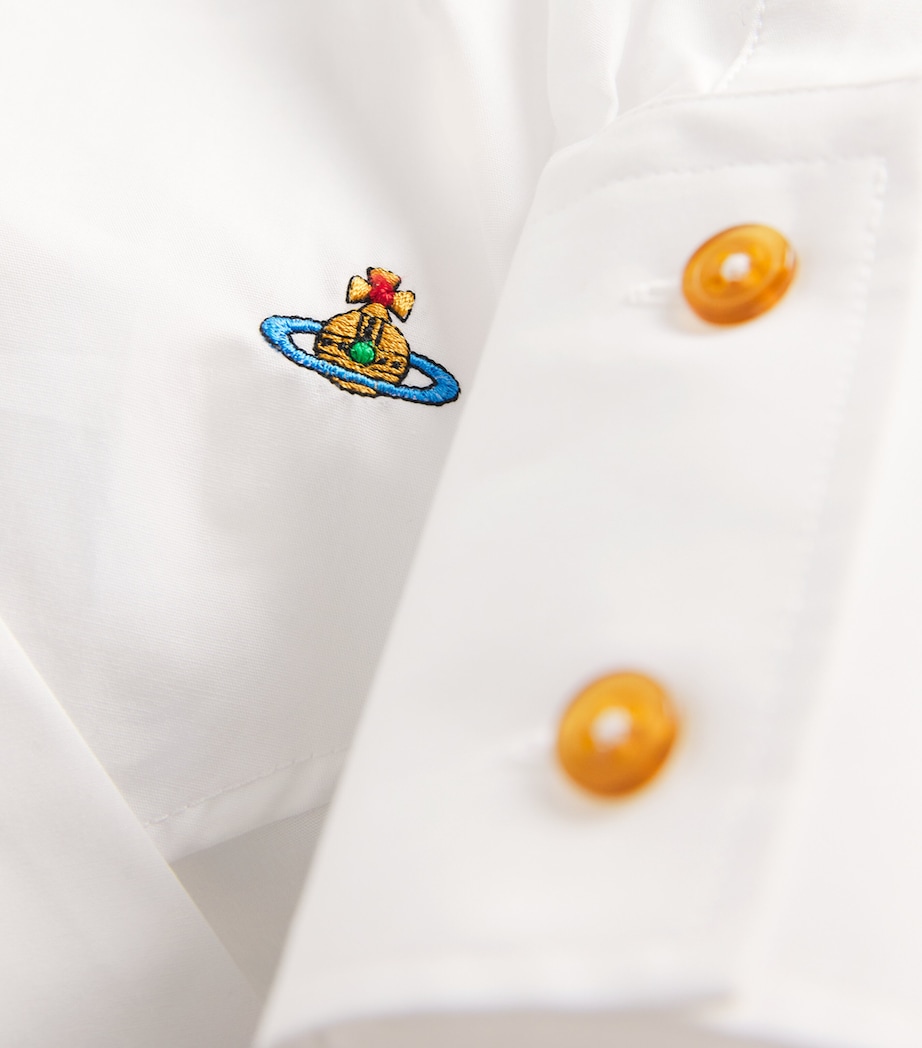 Cotton Poplin Asymmetric Bella Shirt WHITE Image 5