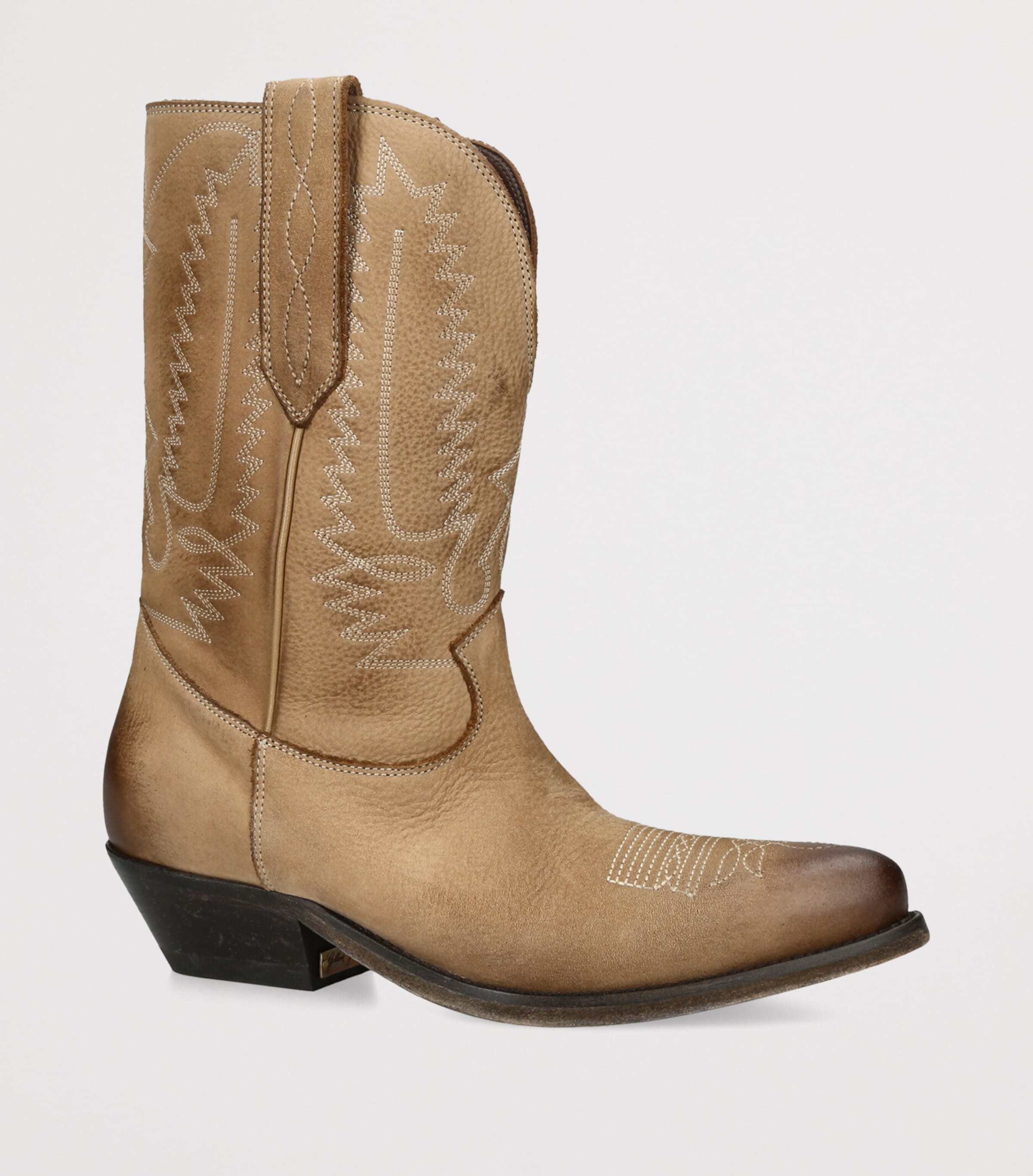 Golden Goose Leather Wish Star Low Boots Tan Image 2