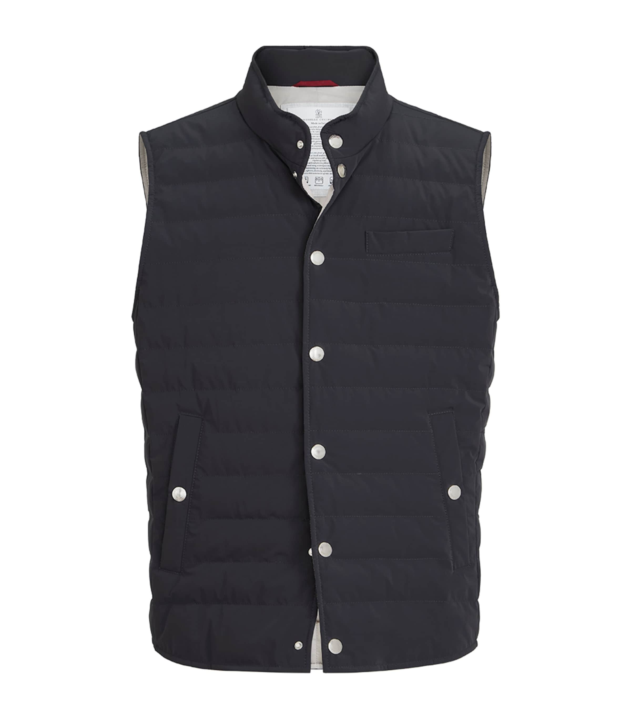 Brunello Cucinelli Mens Bonded Taffeta Down Gilet Image 1