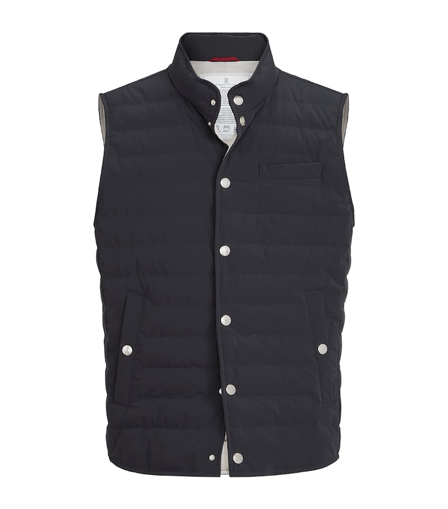 Brunello Cucinelli Mens Bonded Taffeta Down Gilet Image 1