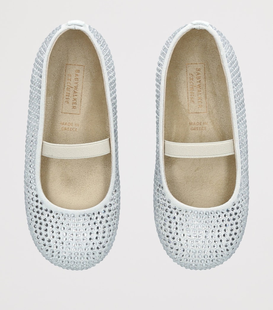 BabyWalker Leather Embellished Mary Janes White Image 4