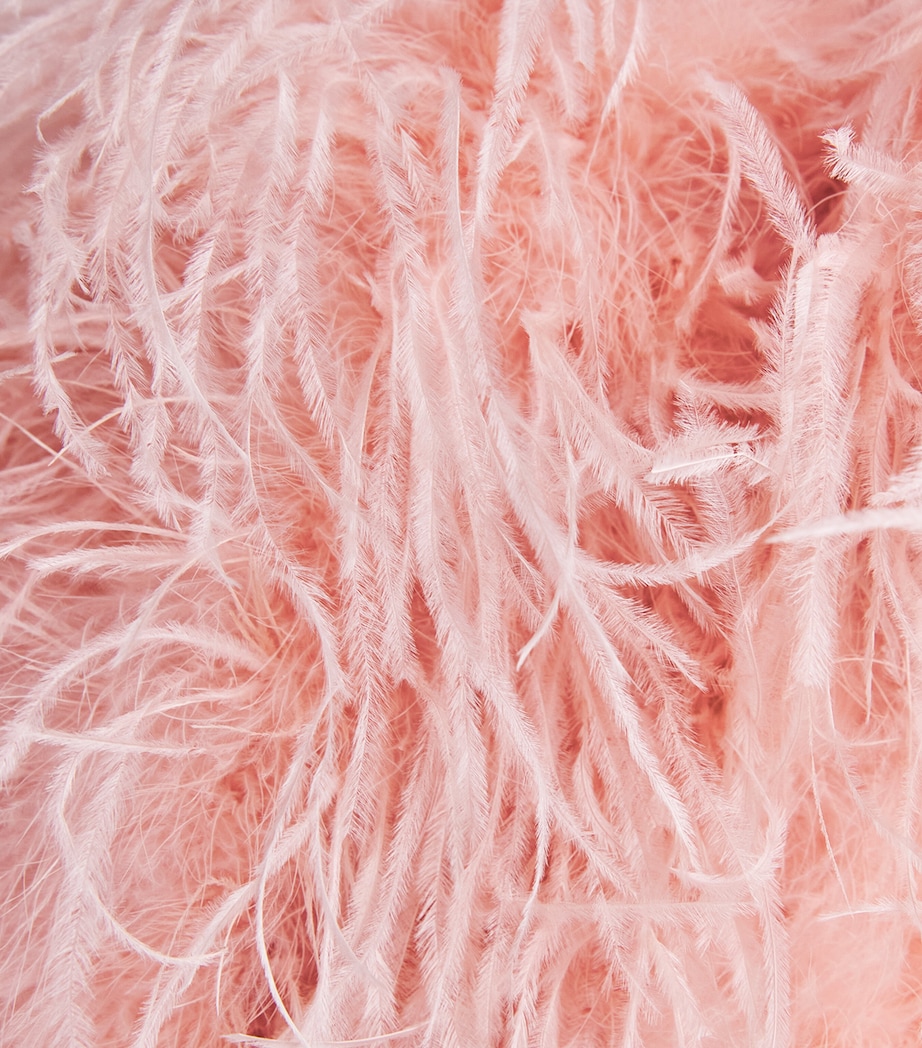 Alice+Olivia Womens Ostrich Feather Kidman Jacket En Rose Toile Image 6