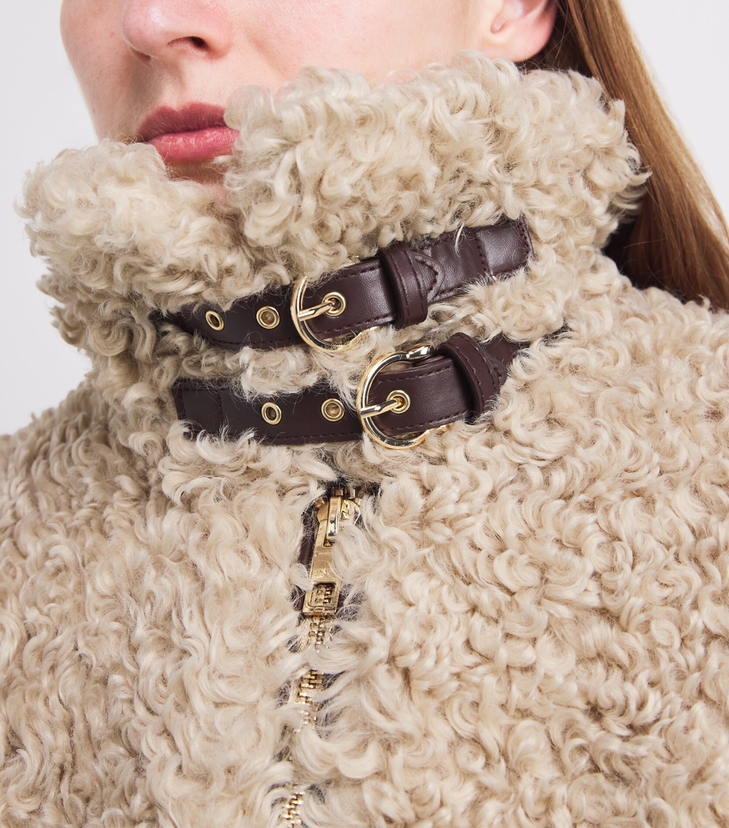 Bouclé Bomber Jacket CAMEL Image 6