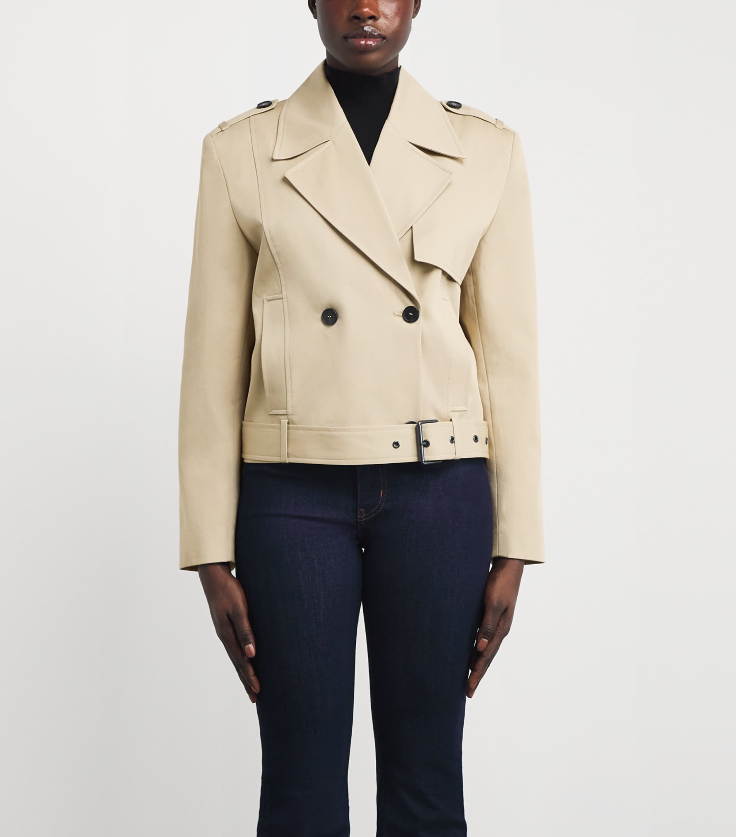 Greer Trench Short Jacket TAUPE Image 3
