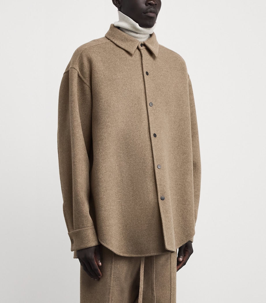 Virgin Wool-Cashmere Overshirt WALNUT Image 3