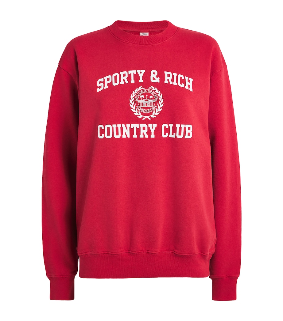 Varsity Crest Sweatshirt RUBY Image 1