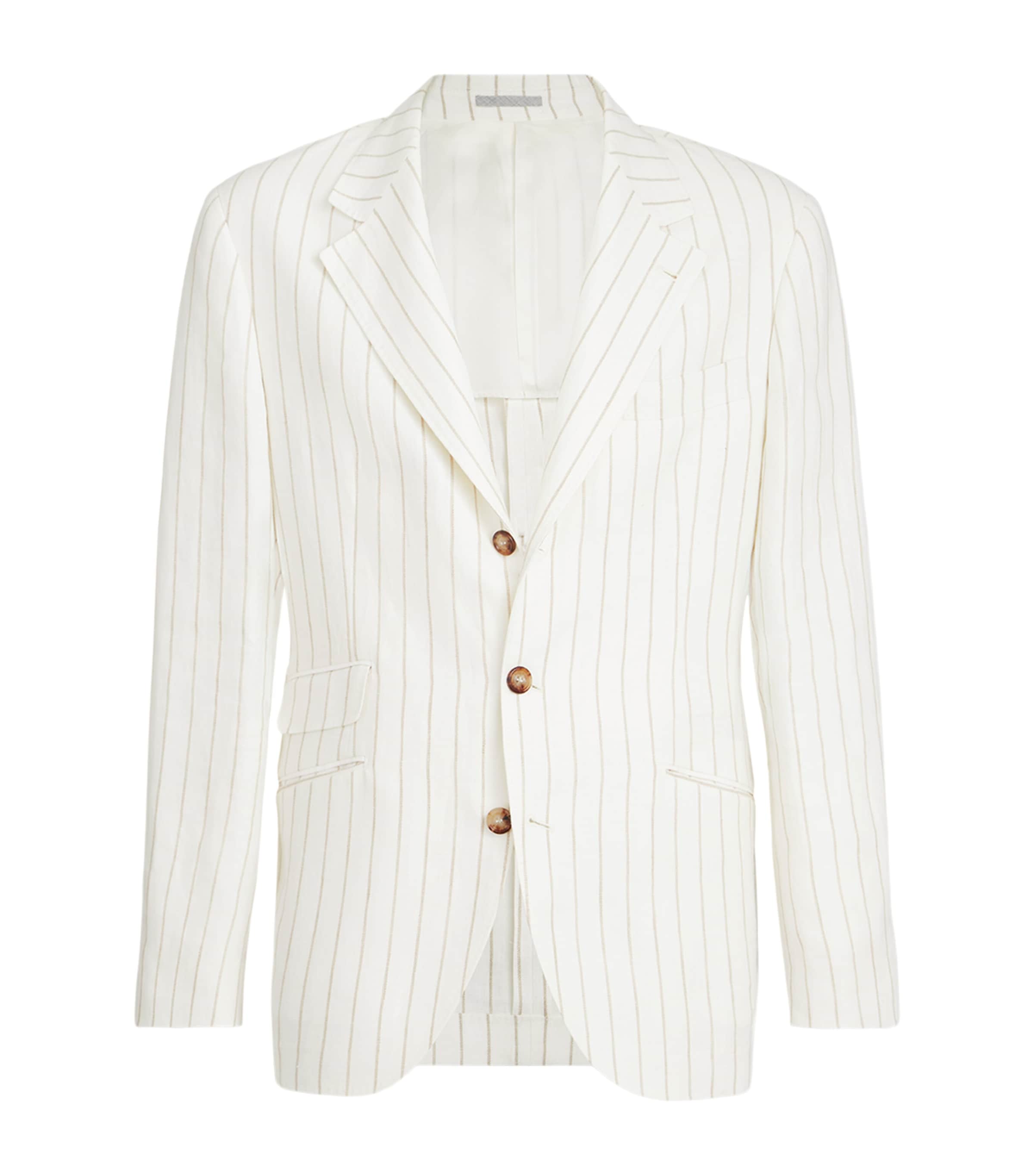 Linen Stripe Deconstructed Cavallo Blazer C6190 Image 1