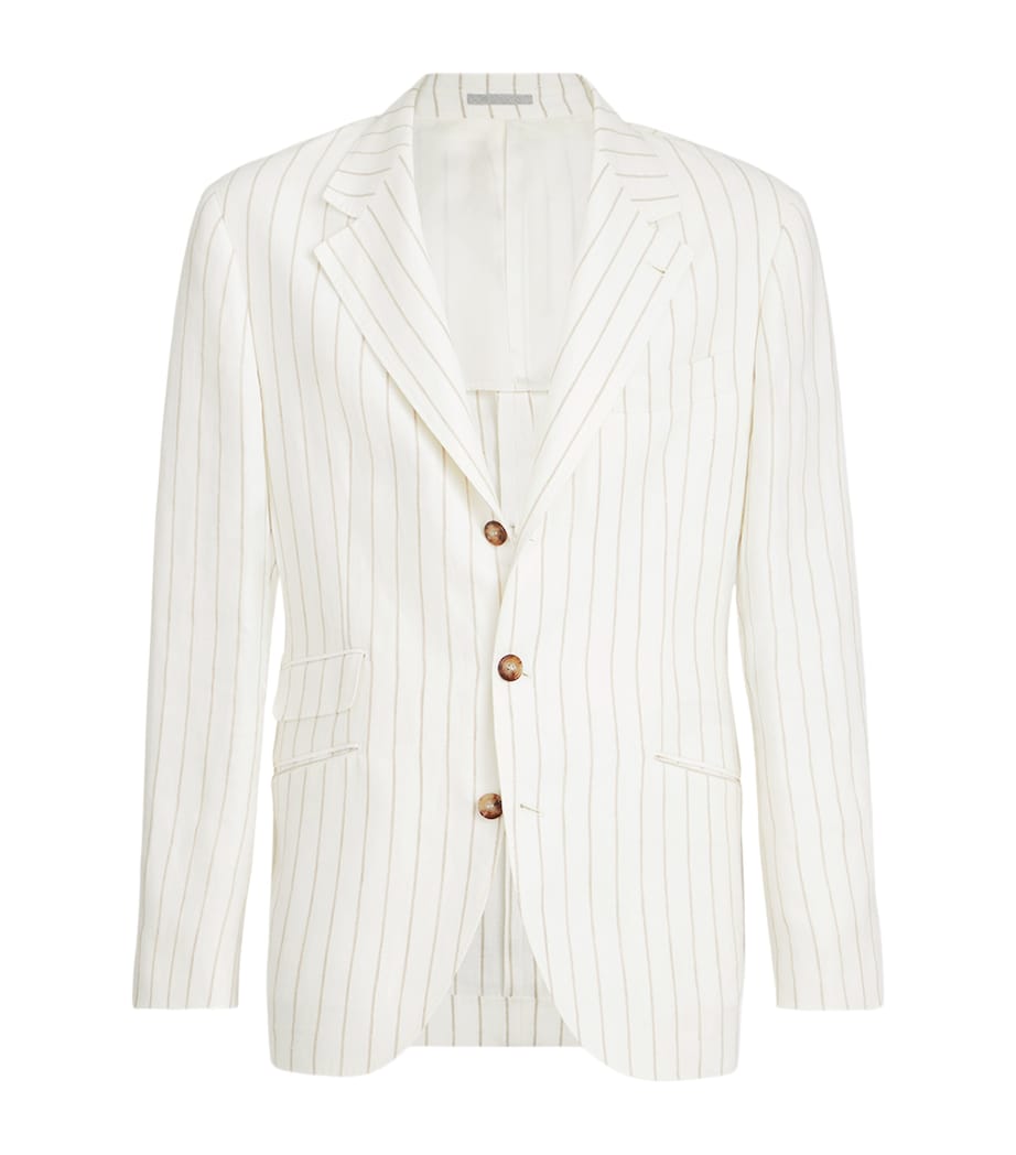 Linen Stripe Deconstructed Cavallo Blazer C6190 Image 1