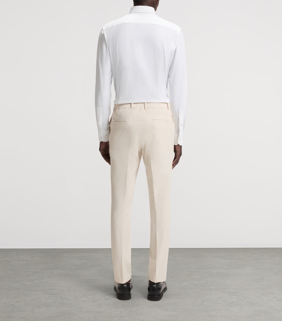 Water-Repellent Slim Suit Trousers 131 Image 3