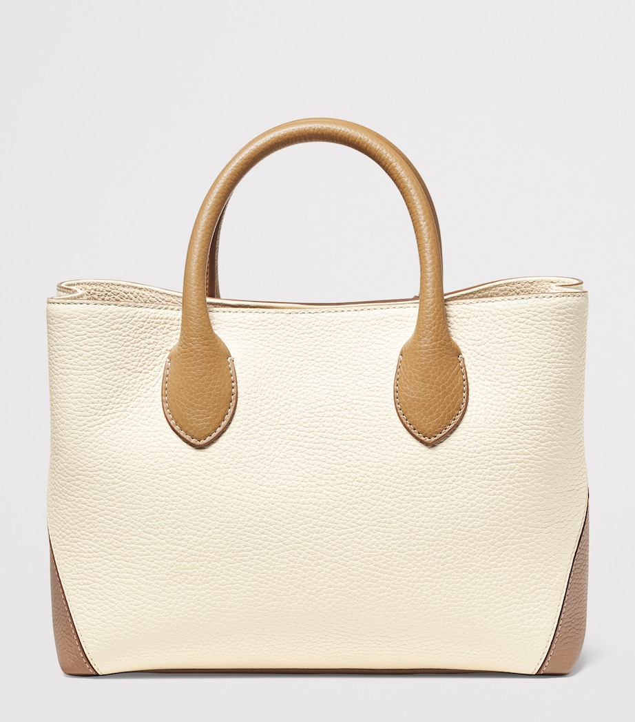 Medium Leather London Tote Bag TAUPE Image 4