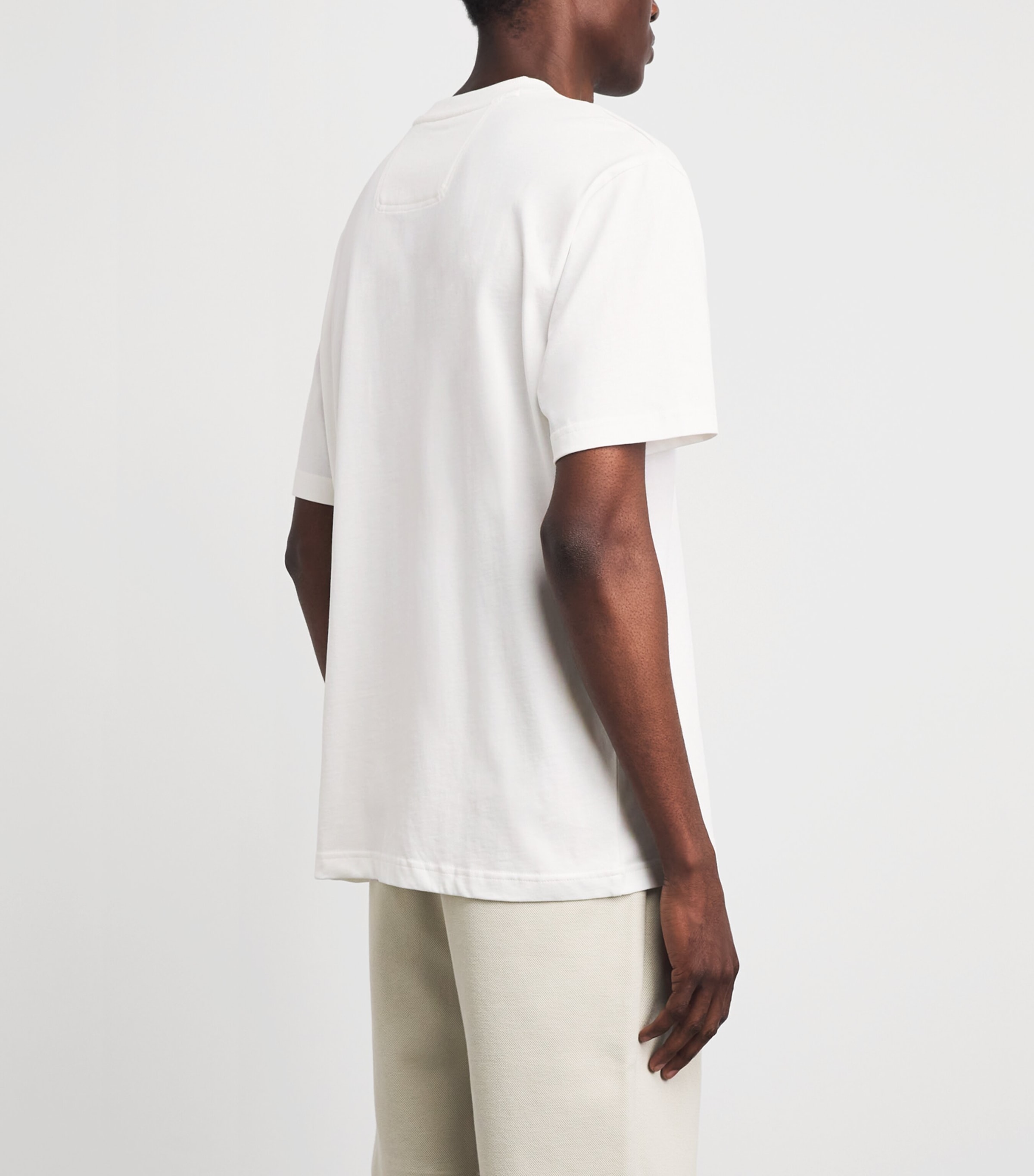 BOSS Mens Reflective-Logo T-Shirt White Image 5