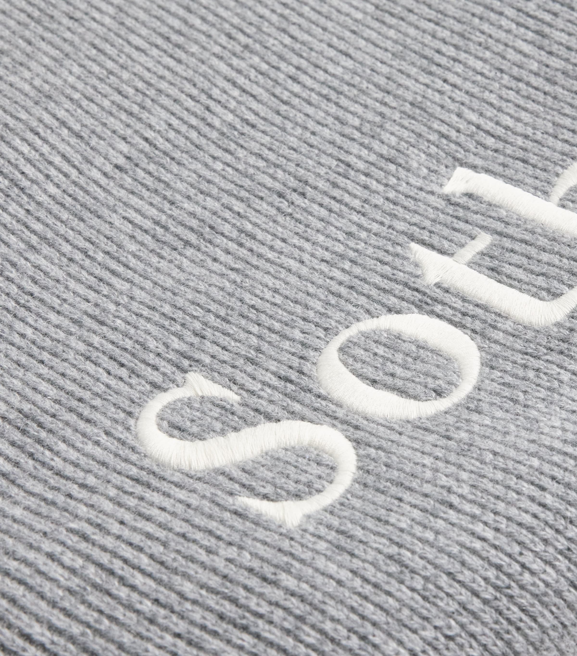 FRAME Womens x Sotheby's Cashmere Sweater Grey Melange Image 5