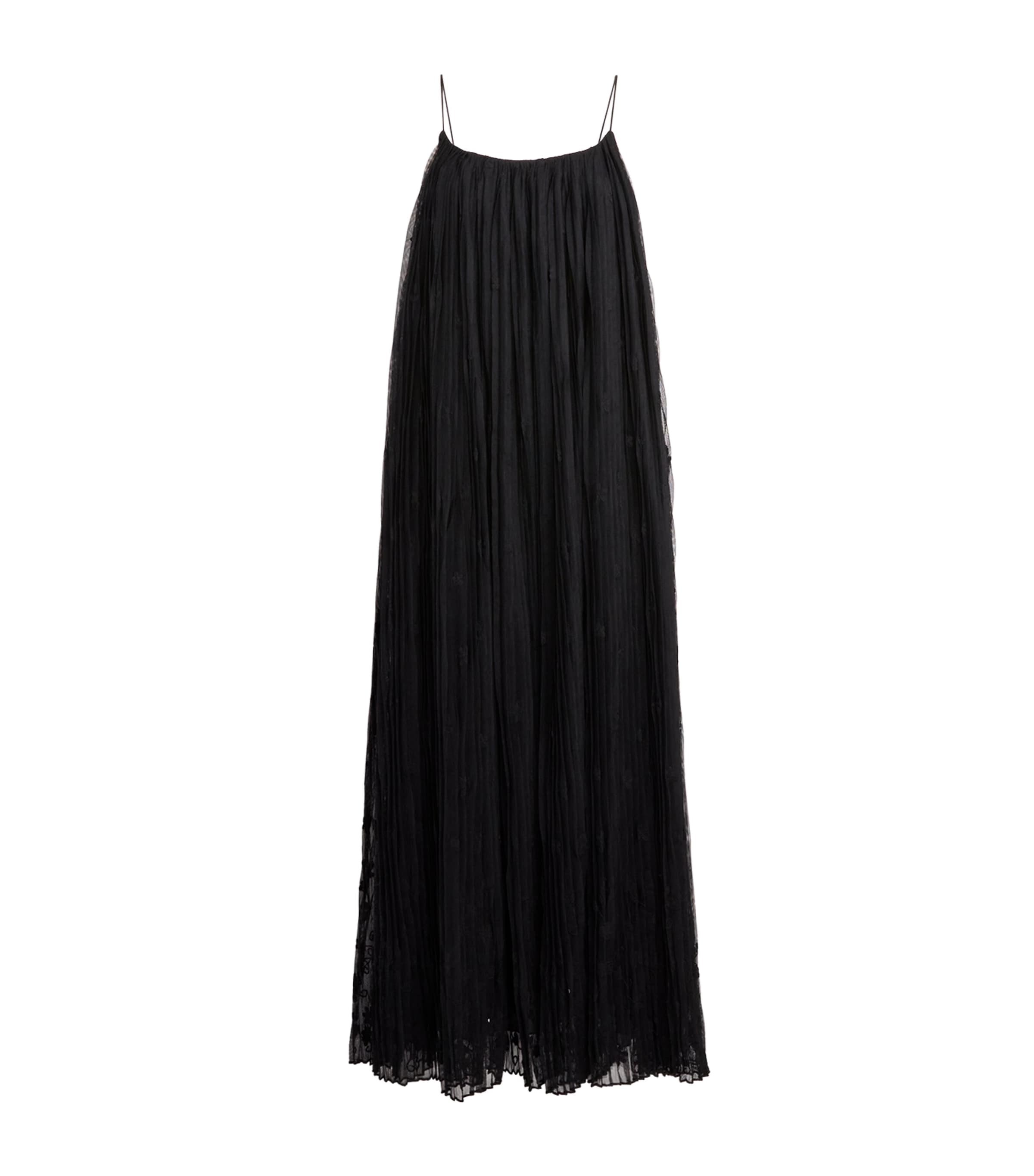 Totême Tulle Floral Maxi Dress