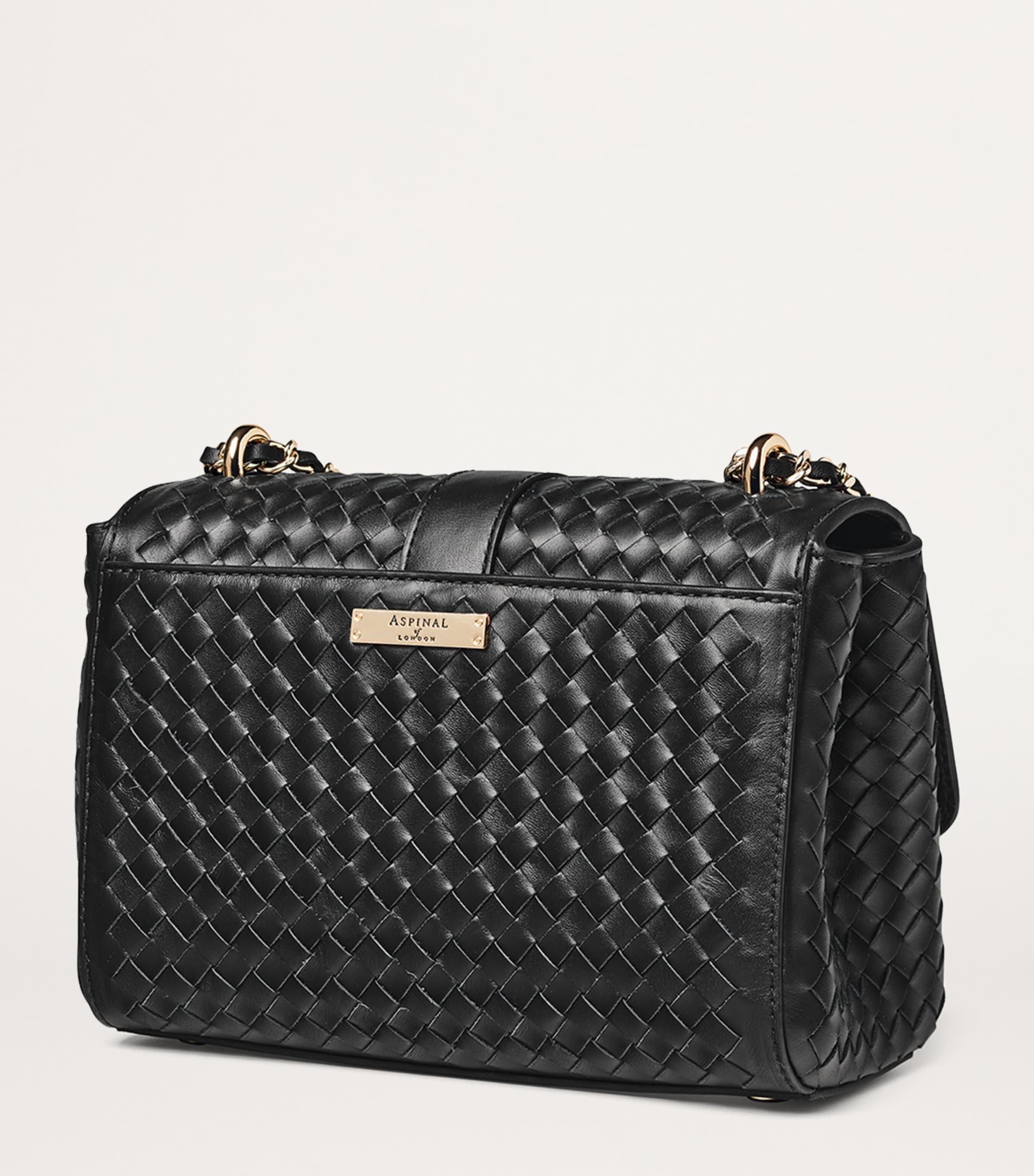 Aspinal Of London Small Leather Lottie Cross-Body Bag Black Image 2