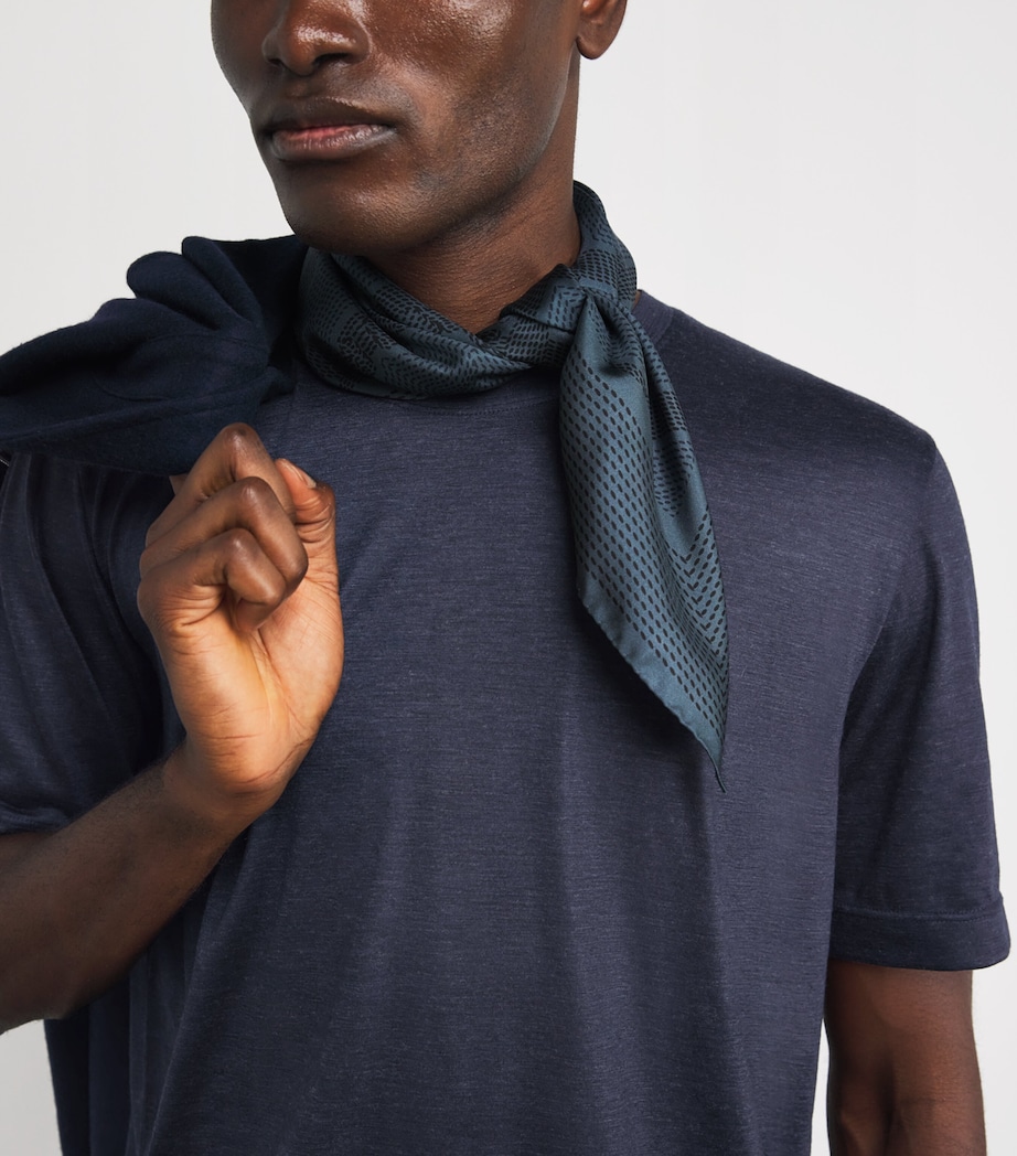 Cotton Half-Sleeve T-Shirt 03 - NAVY Image 6