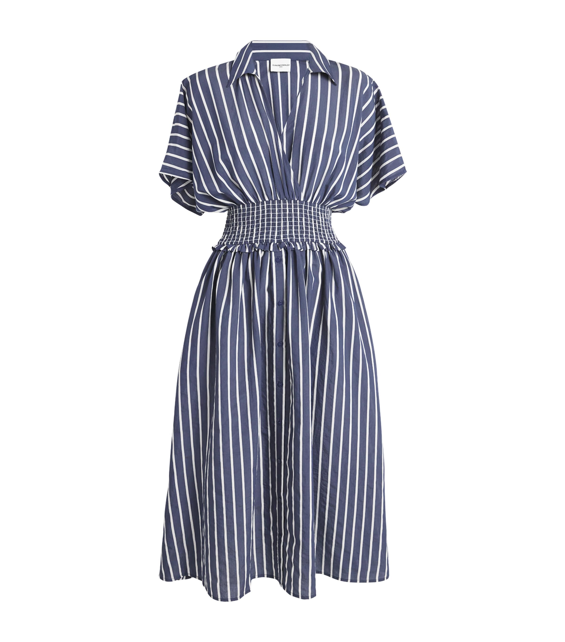 Claudie Pierlot Modal-blend Striped Midi Dress